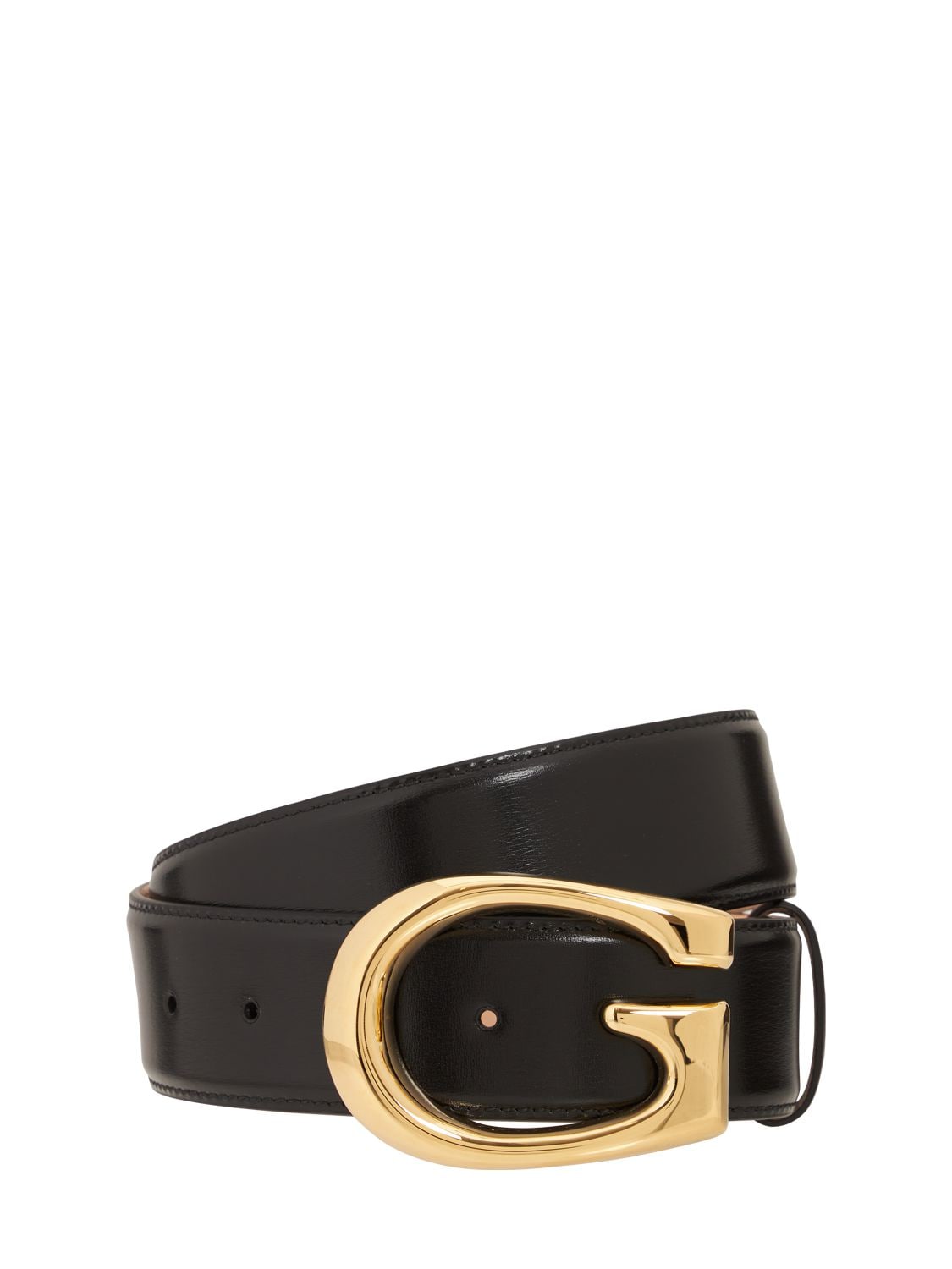 GUCCI 4CM G BUCKLE LEATHER BELT