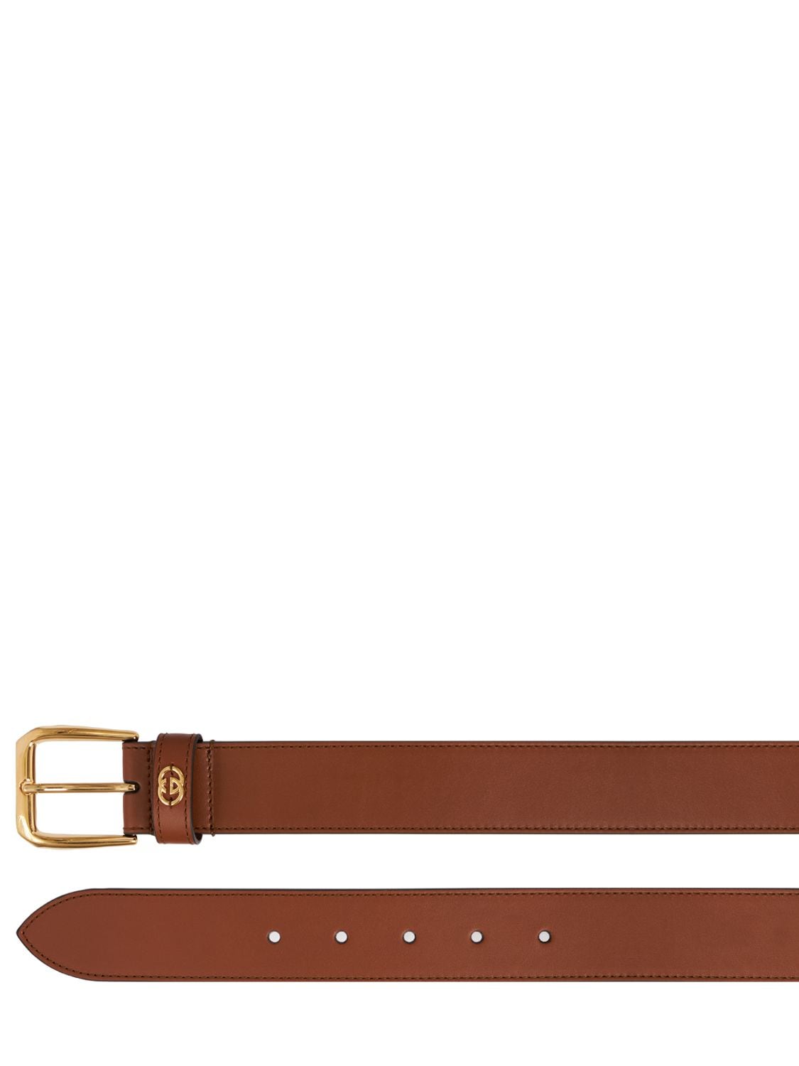 Shop Gucci 3.5cm Leather Belt In Cuir