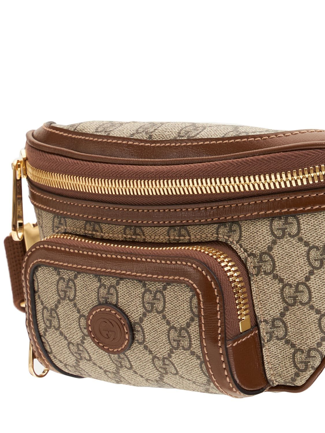 Shop Gucci Gg Supreme Canvas Belt Bag In Бежевый