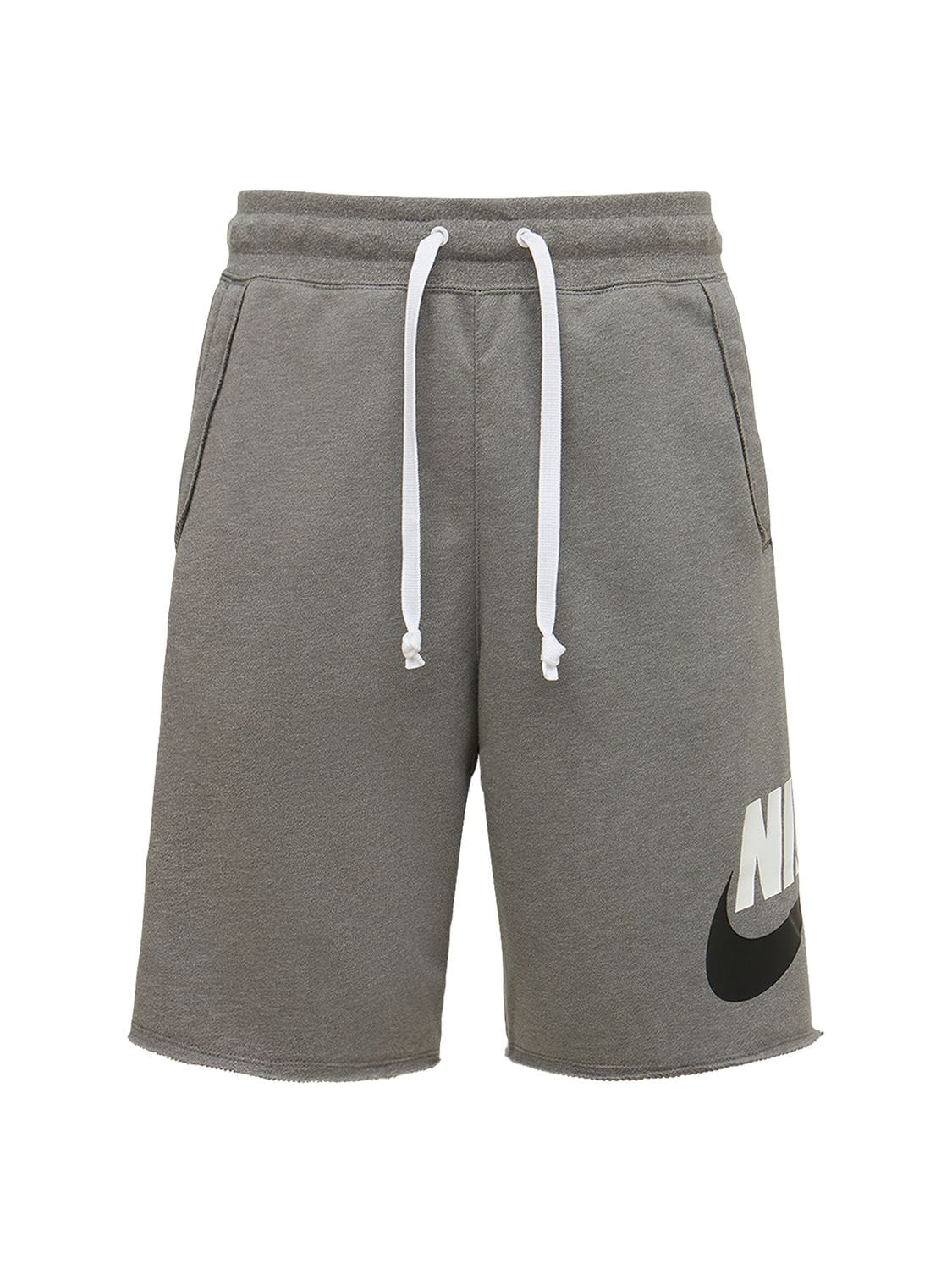 nike alumni grey shorts