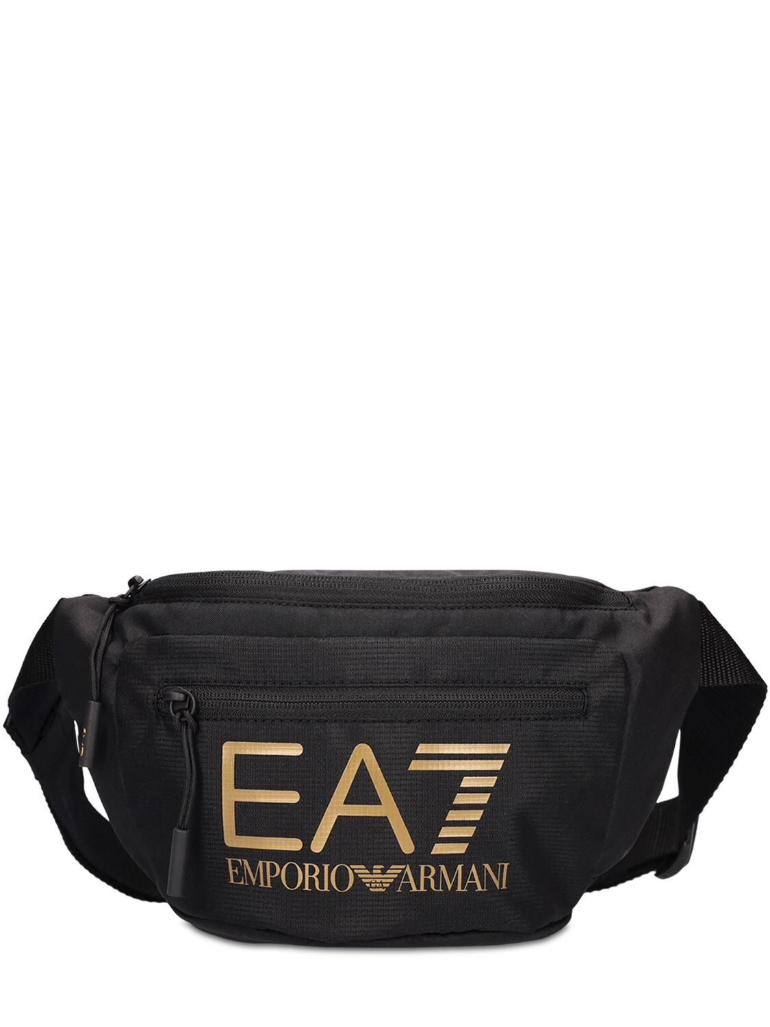 Ea7 3l Train Core Belt Bag In Black,gold