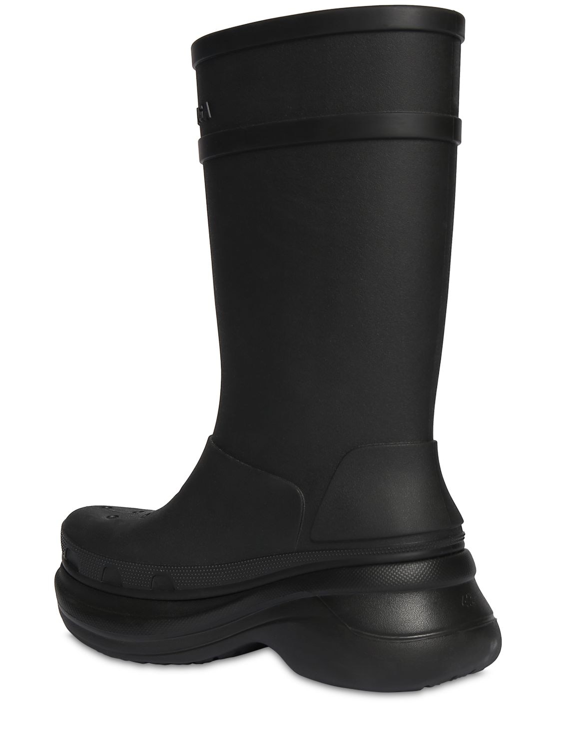 Shop Balenciaga Crocs Rubber Boots In Black