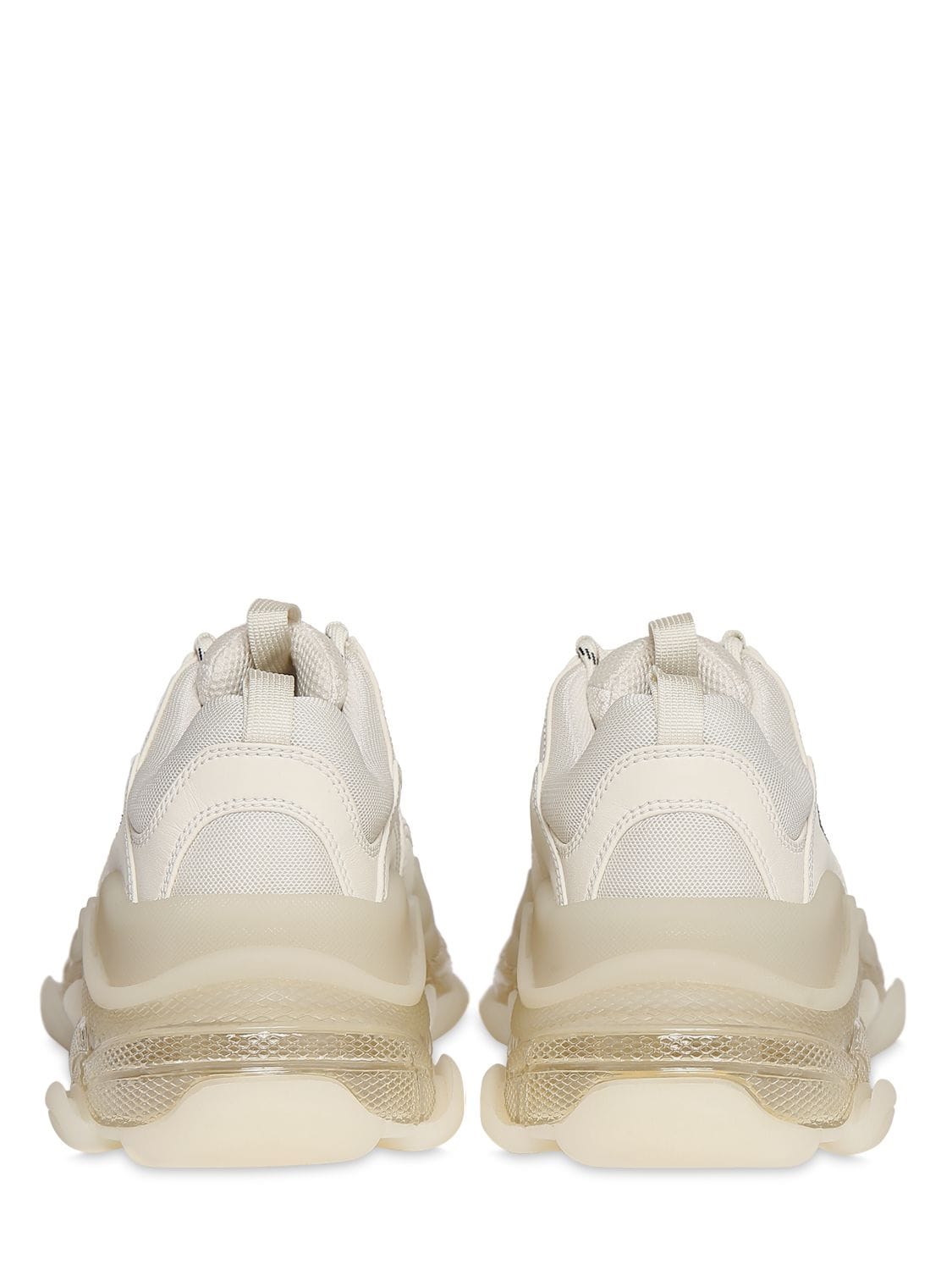Shop Balenciaga 60mm Triple S Clear Sole Sneakers In Light Beige