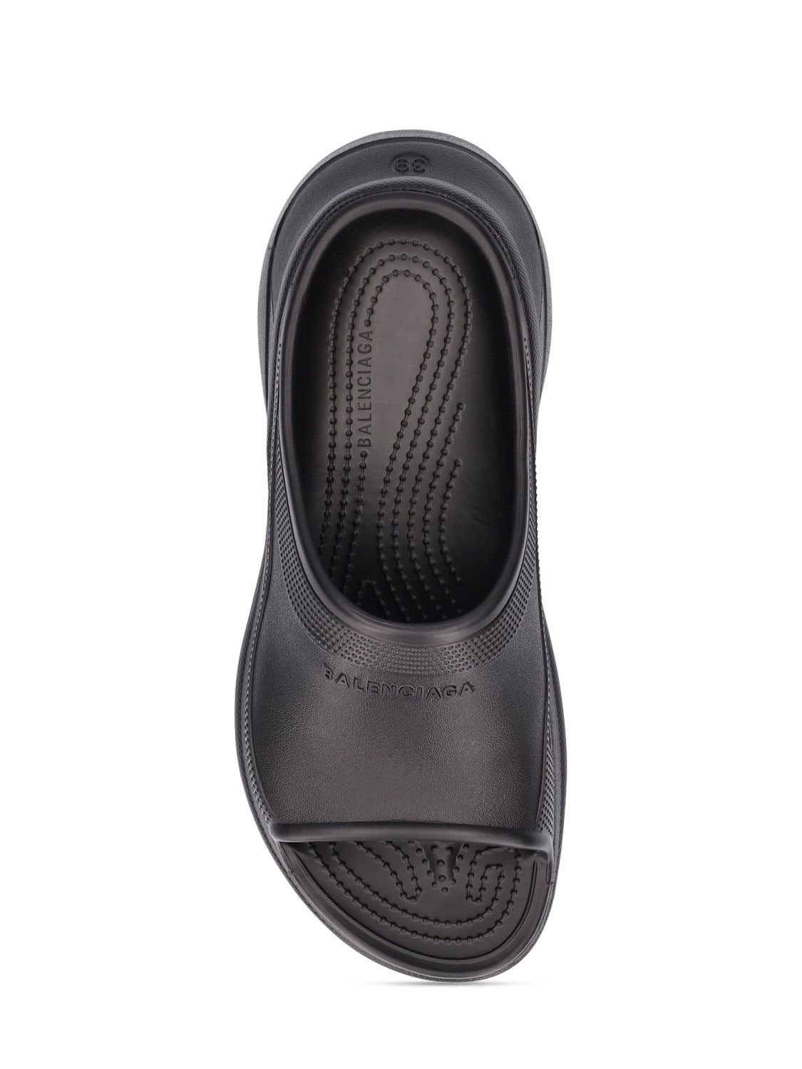 Balenciaga X Crocs Moulded-rubber Platform Slides In Black | ModeSens