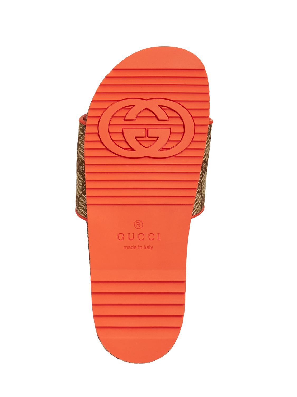 Gucci Beige & Orange The North Face Edition Sideline Slides | ModeSens