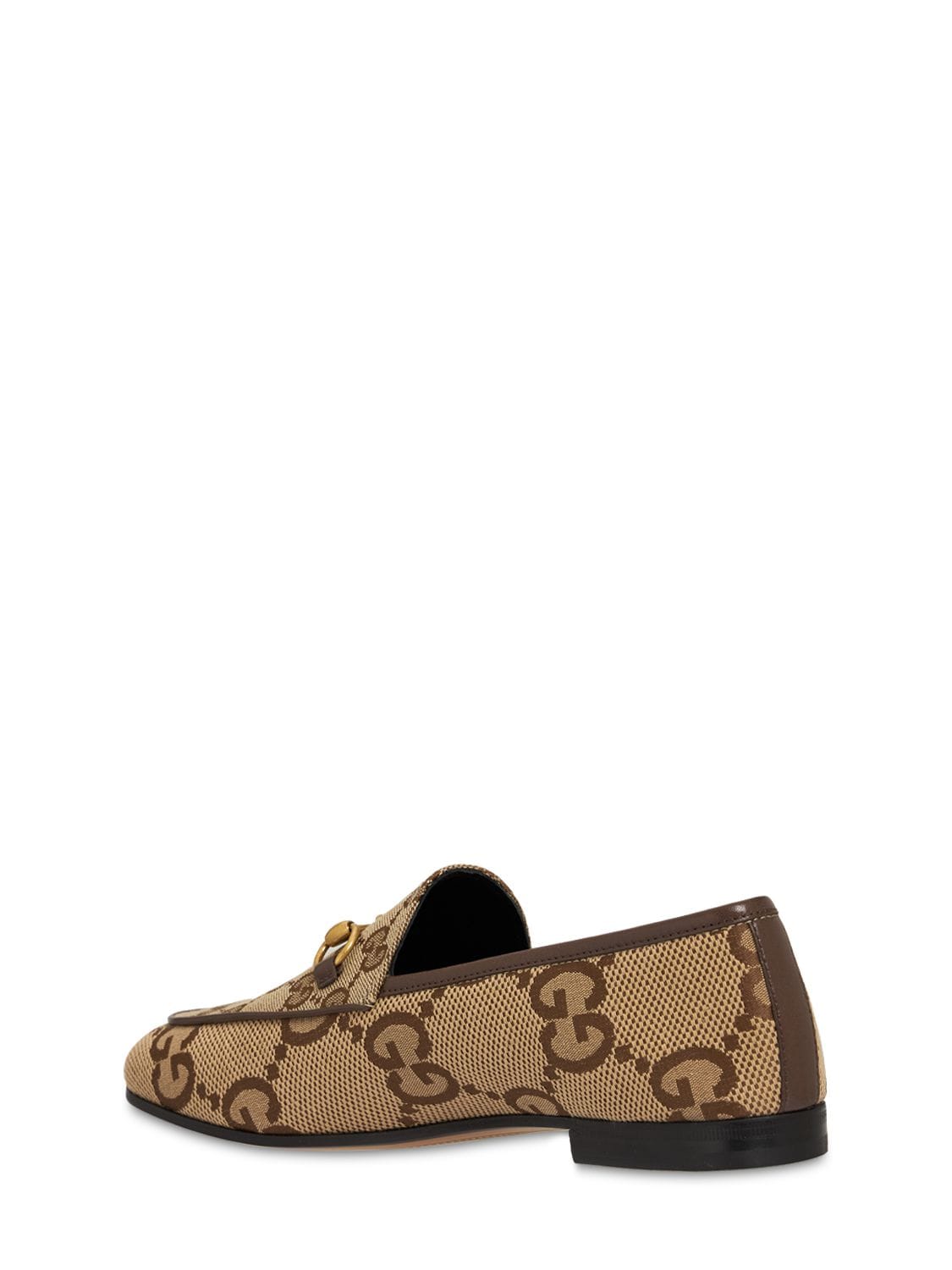 Shop Gucci 10mm Jordaan Logo Horsebit Loafers In Beige,brown