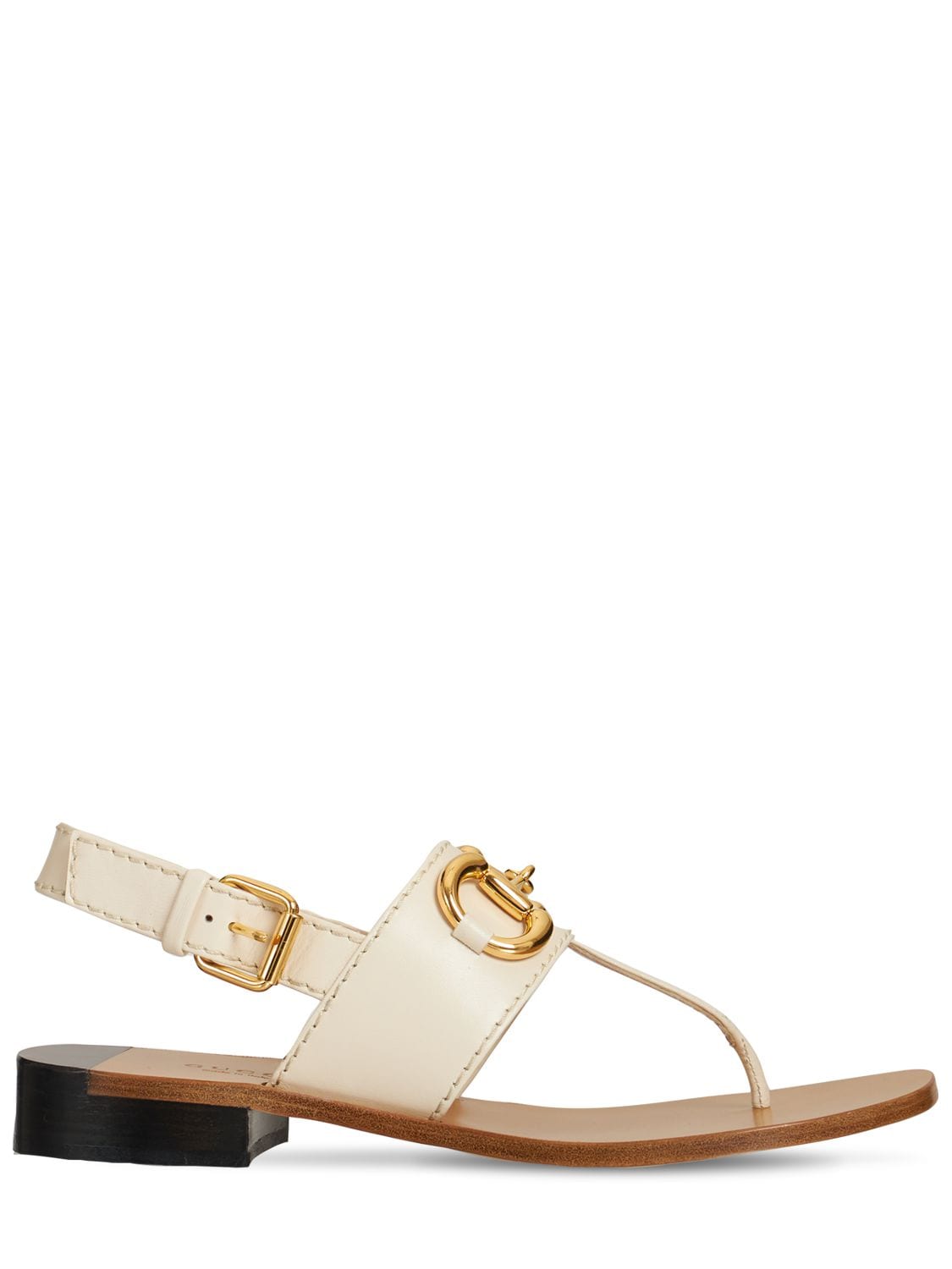 Gucci - 25mm baby leather thong sandals - Off-White | Luisaviaroma