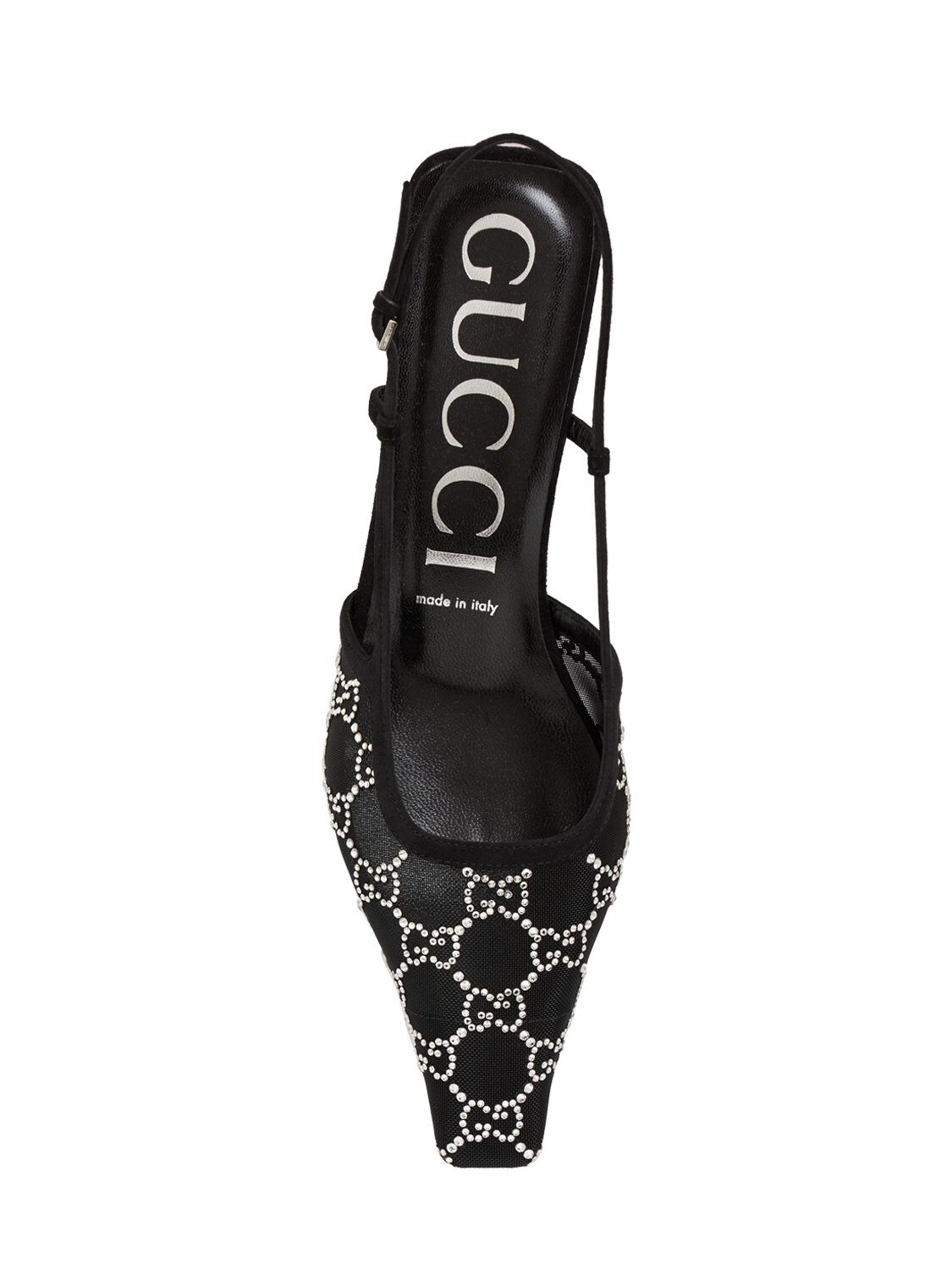 Shop Gucci 35mm  Demi Slingback Pumps In Black