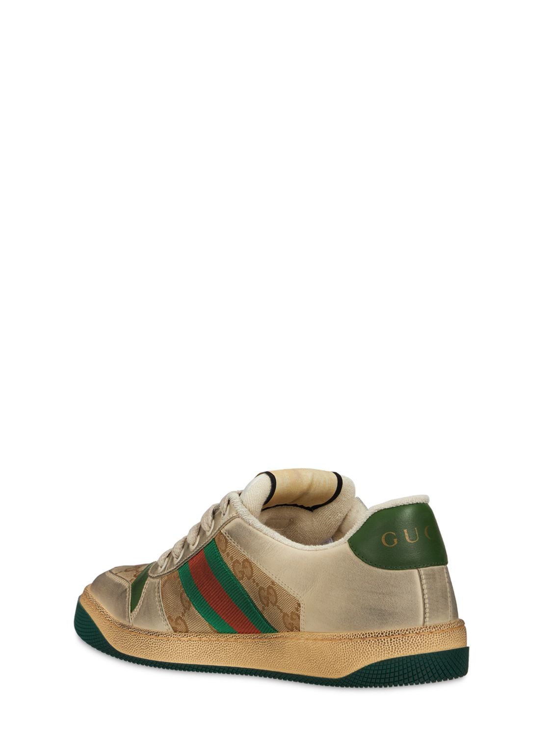 Shop Gucci 30mm Screener Sneakers In Off-white