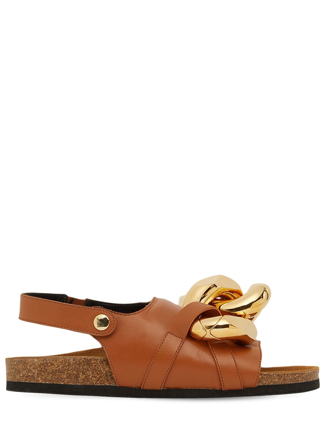 Jw Anderson 15mm Embellished Leather Sandals In Tan | ModeSens