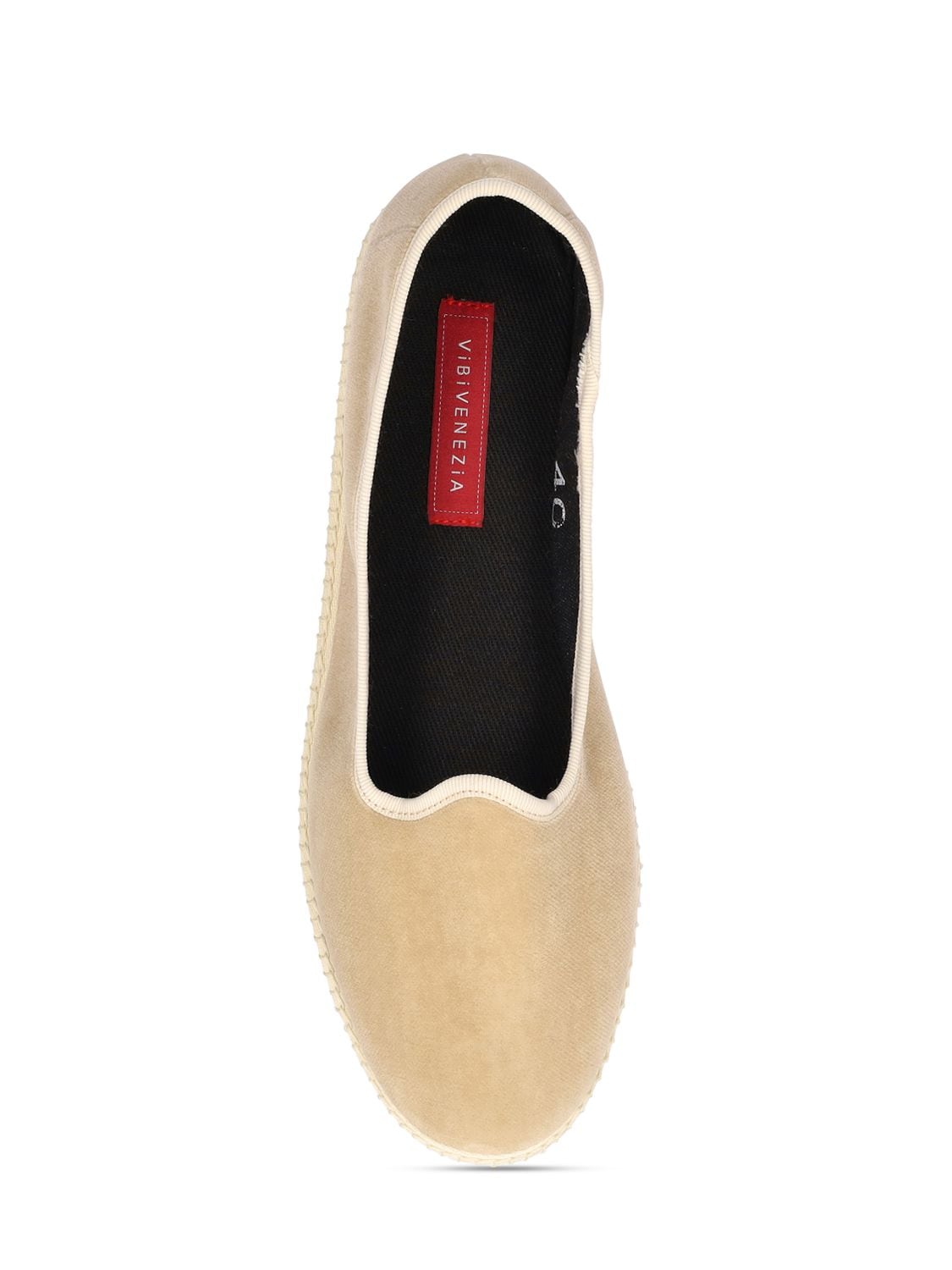 Shop Vibi Venezia 10mm Palude Velvet Slippers In Beige