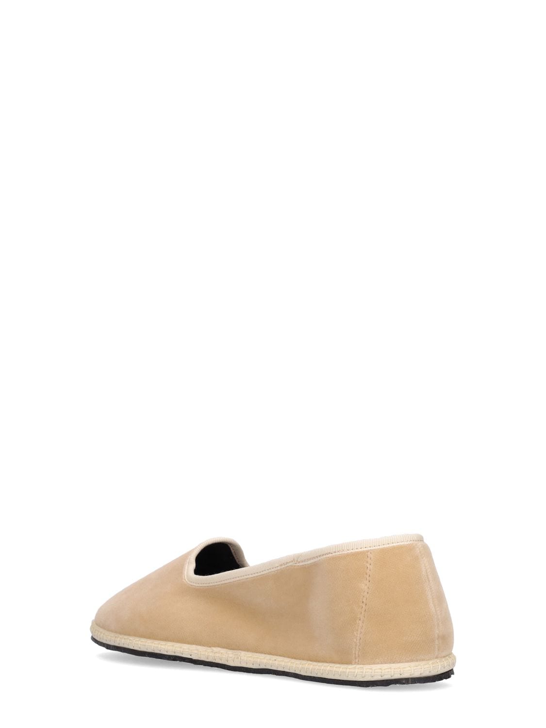 Shop Vibi Venezia 10mm Palude Velvet Slippers In Beige