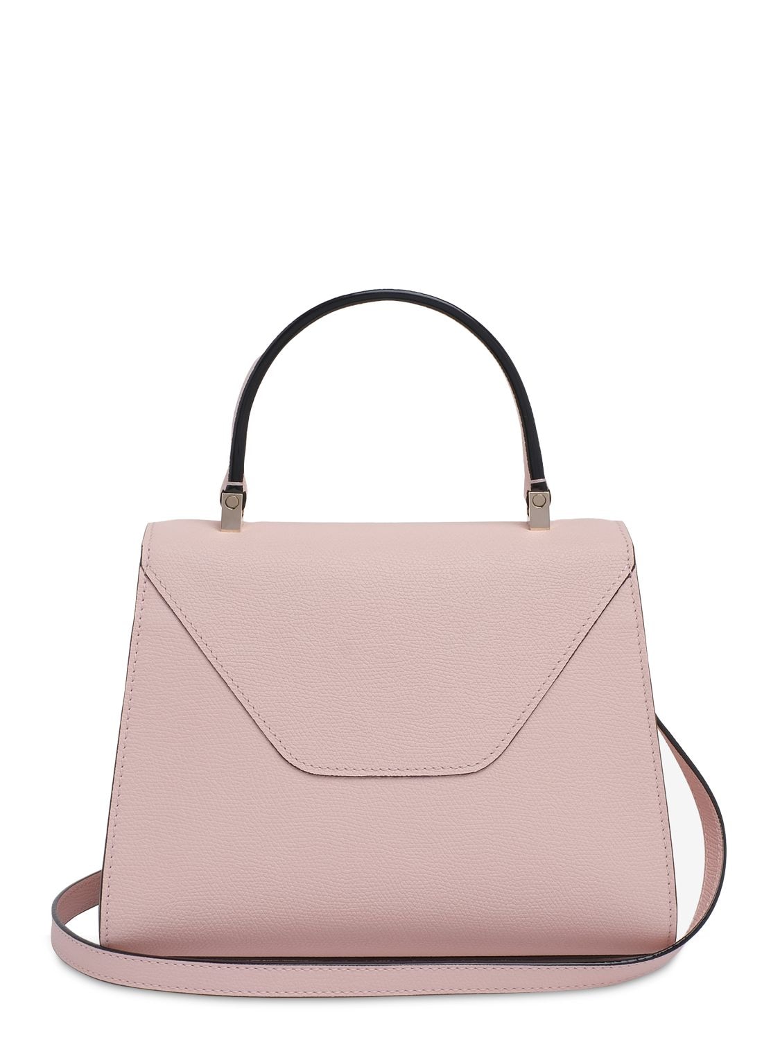 Shop Valextra Mini Iside Grained Leather Bag In Peonia