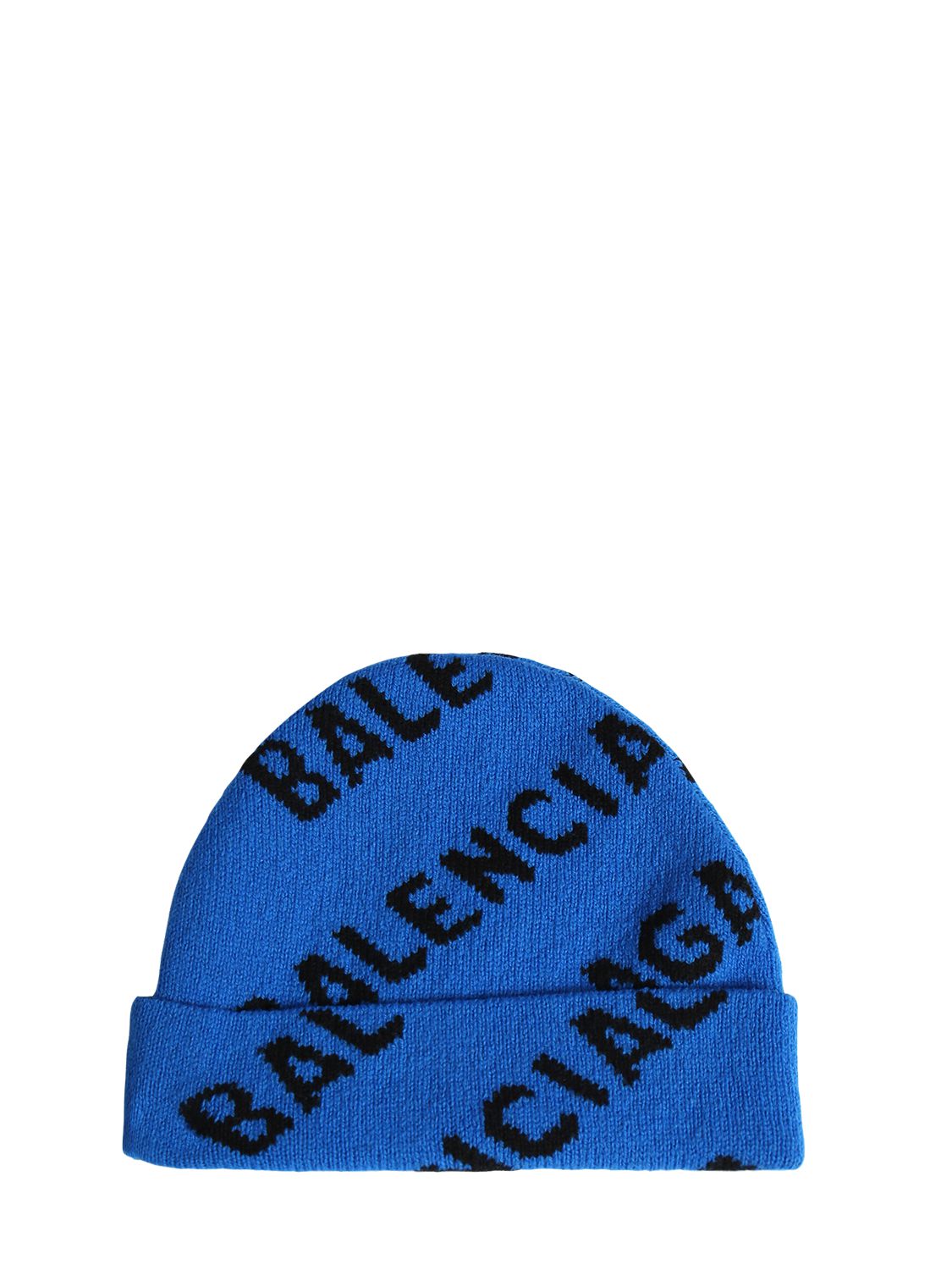 Balenciaga Logo Jacquard Wool Blend 