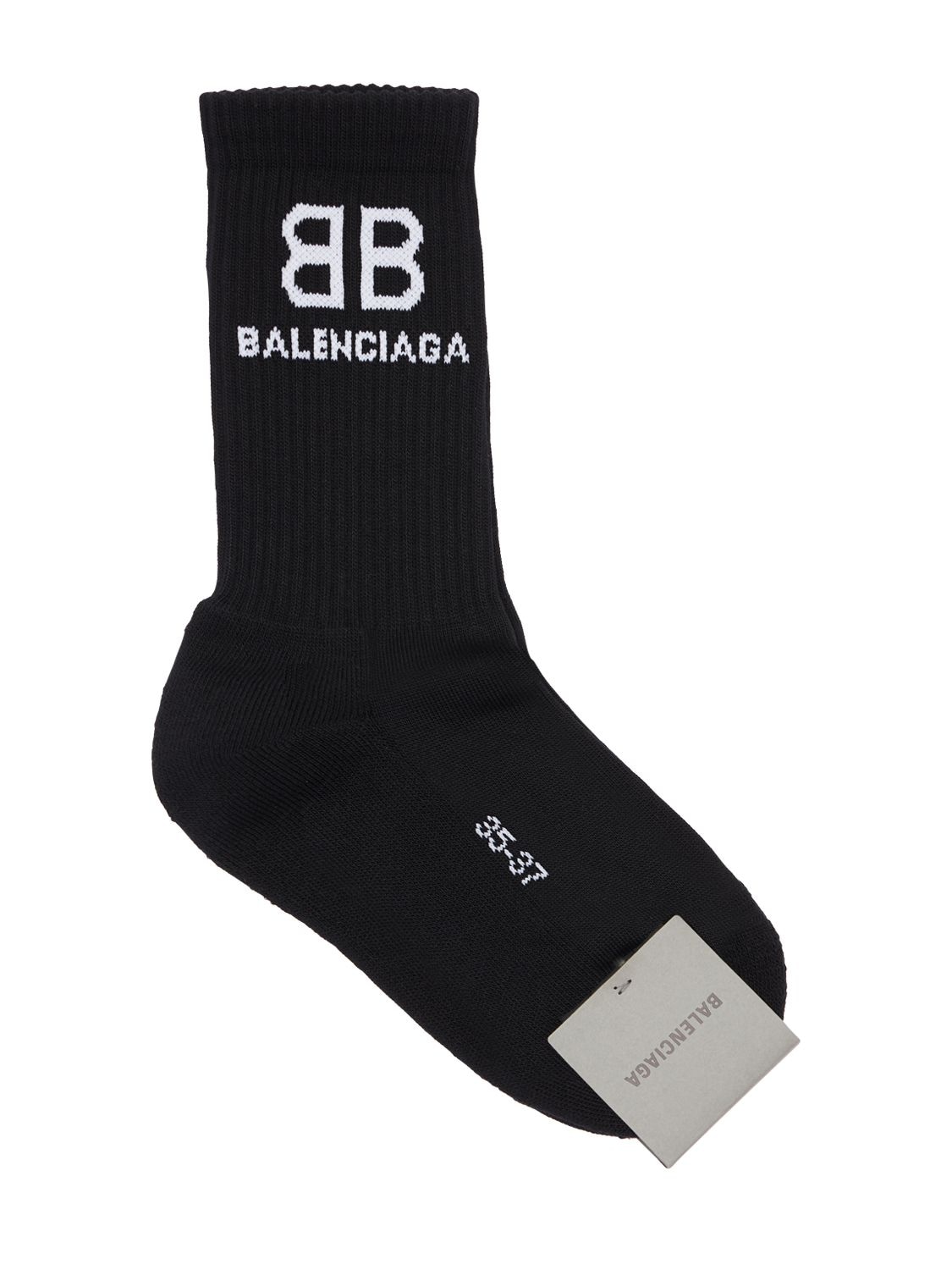 BALENCIAGA LOGO棉质运动袜