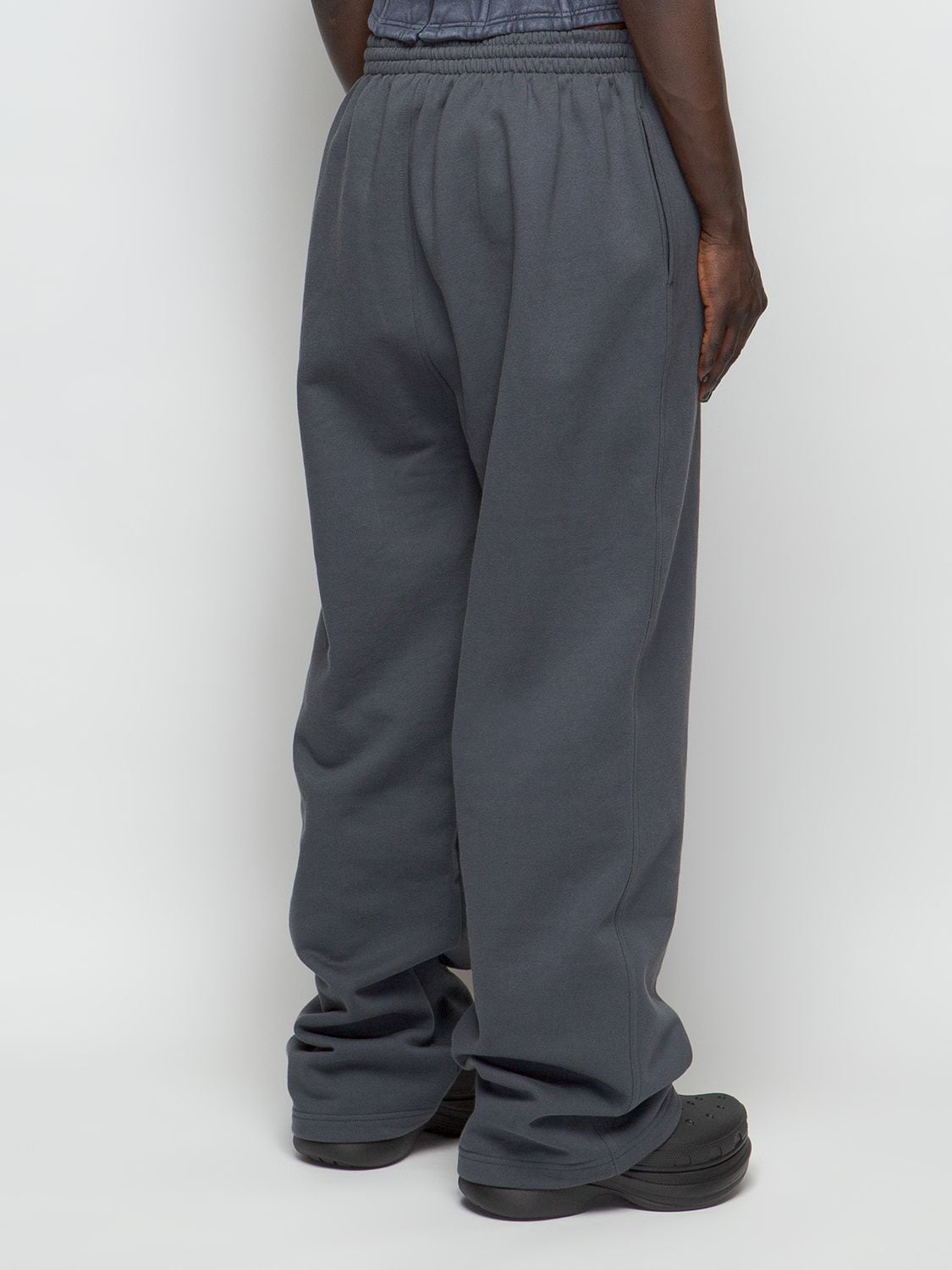Shop Balenciaga Cotton Jogging Pants In Dark Grey