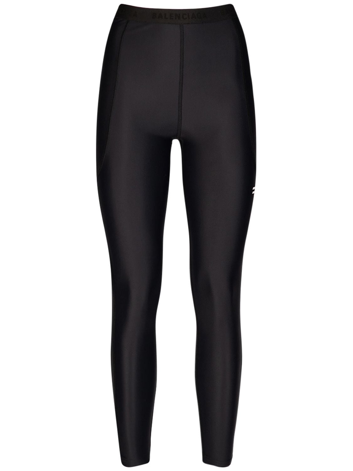 Balenciaga Stretch Tech Jersey Leggings In Black