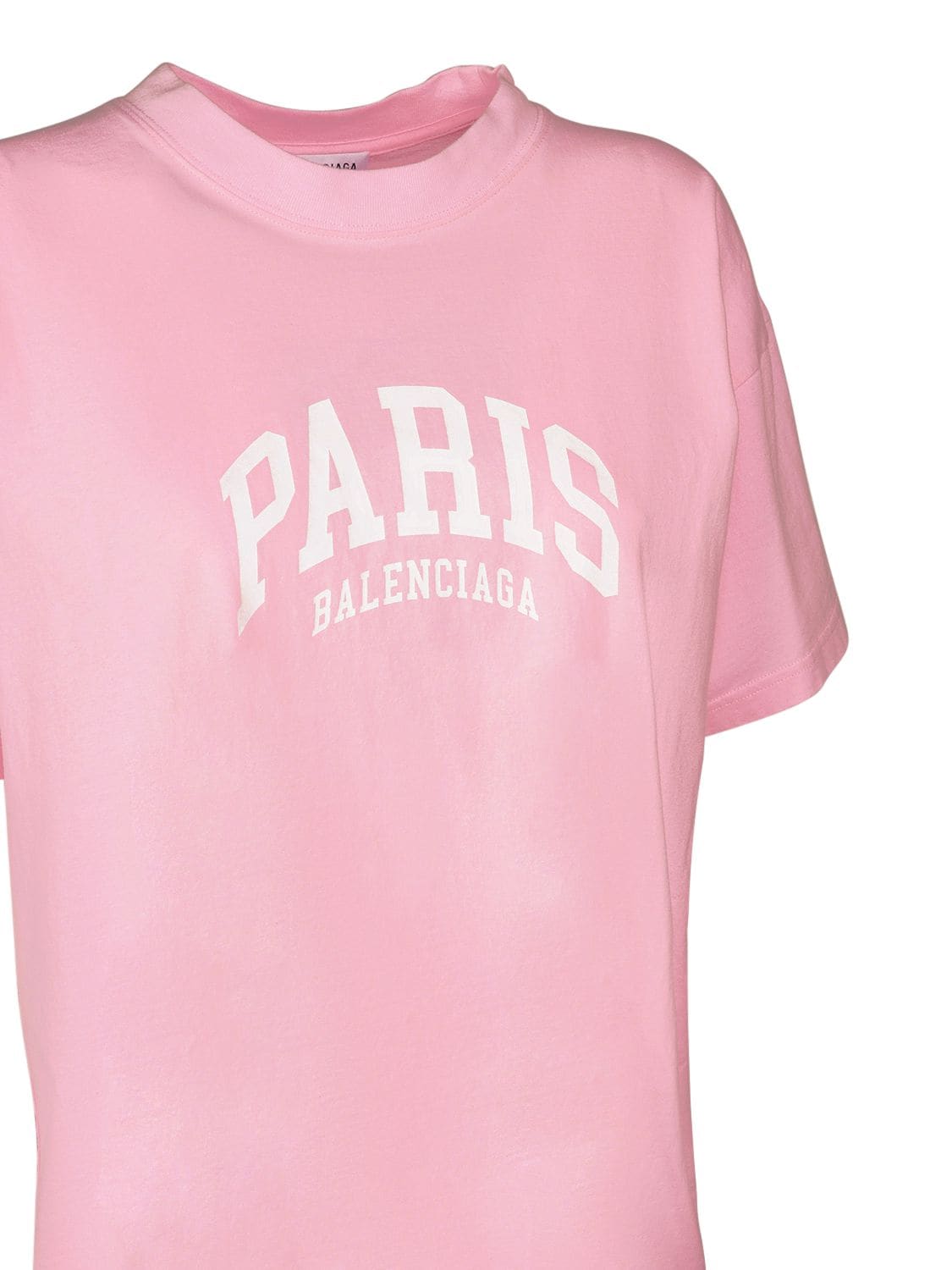 Shop Balenciaga Maison  Cotton T-shirt In Pink