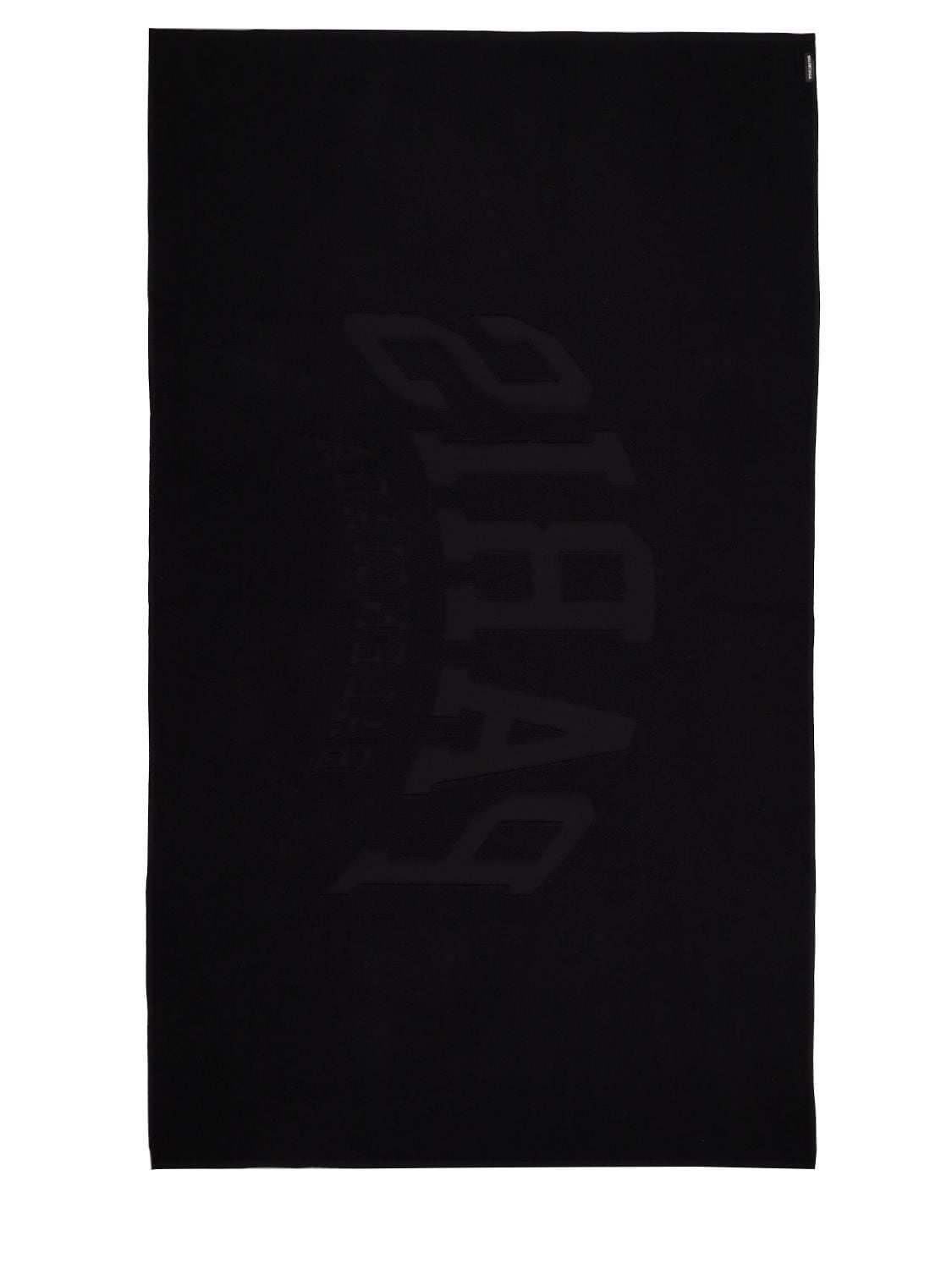 Shop Balenciaga Paris Cotton Beach Towel In 블랙