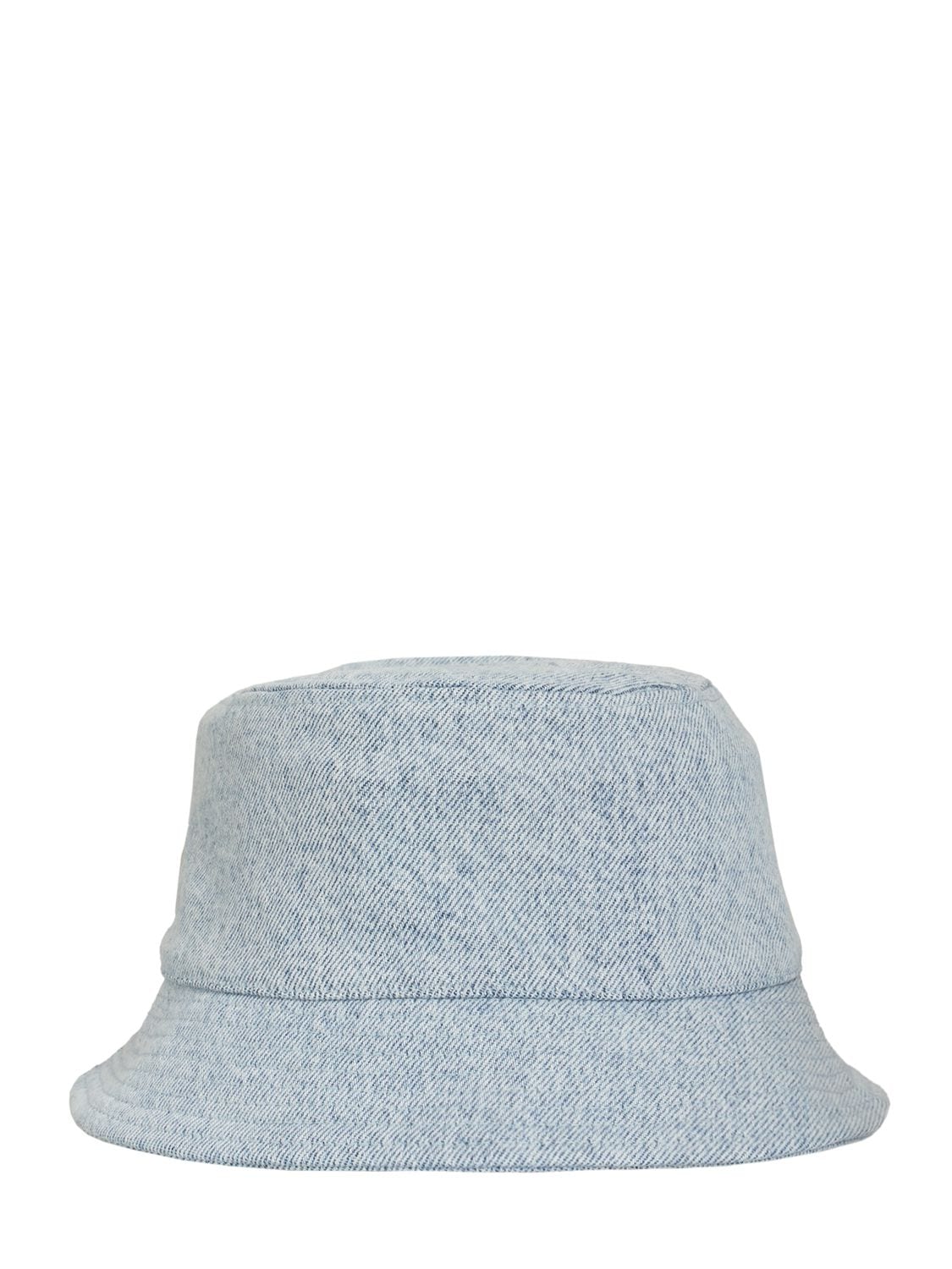 Embroidered Logo Cotton Denim Bucket Hat