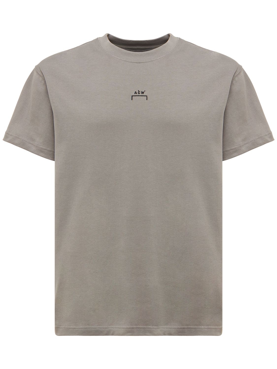 A-cold-wall* Logo Print Cotton T-shirt In Slate Grey