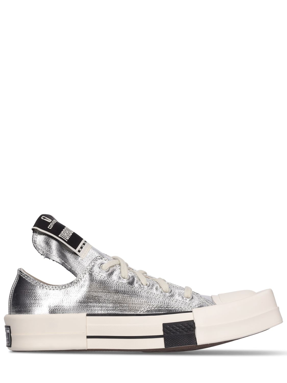Drkshdw X Converse Converse Turbodrk Twill Low Sneakers In Silver,white
