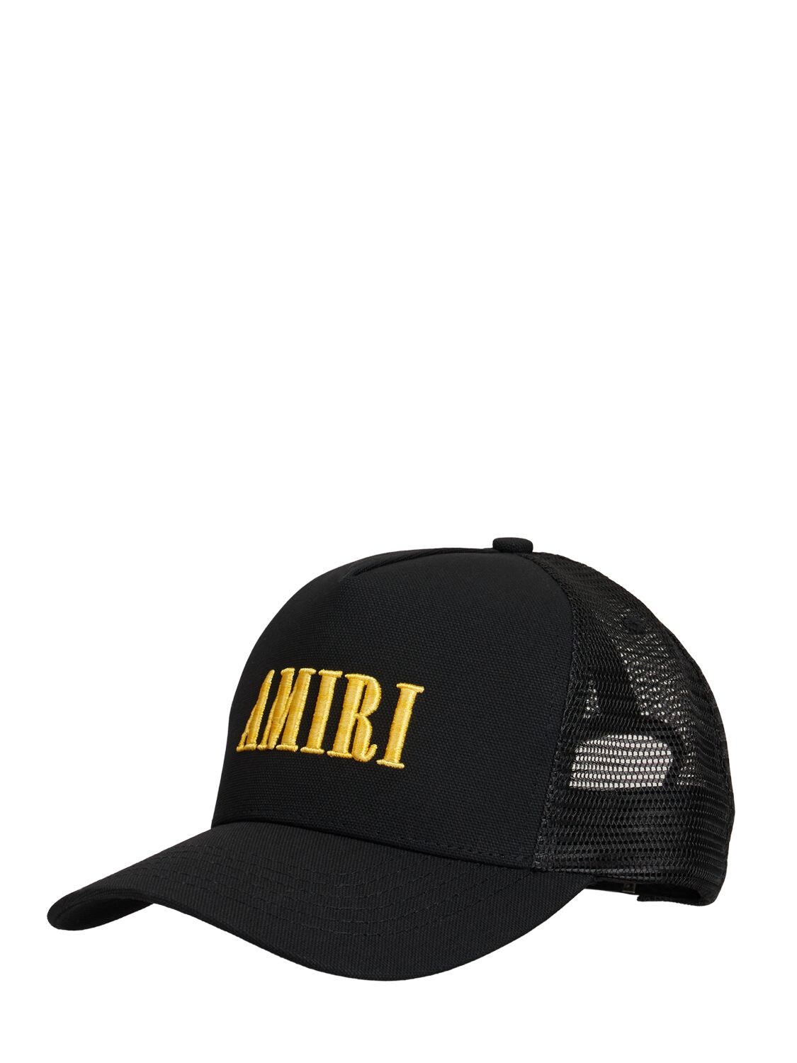 Trucker Logo-embroidered Baseball Cap In Black