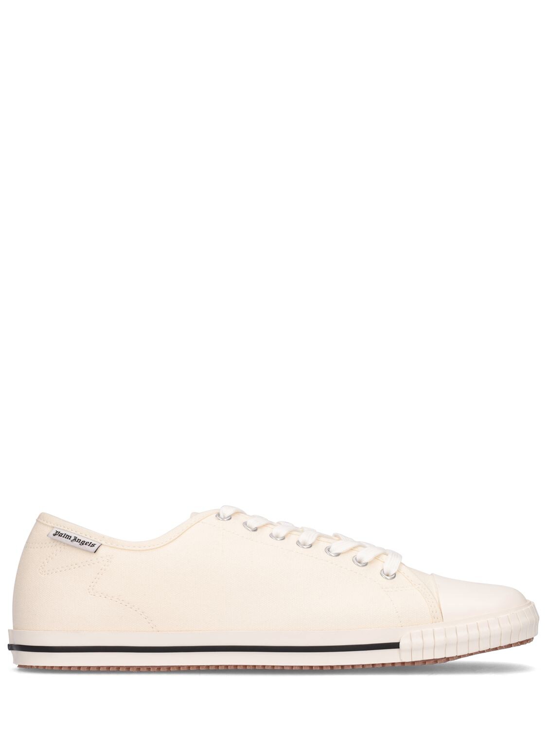 PALM ANGELS SQUARE VULCANIZED COTTON CANVAS SNEAKERS