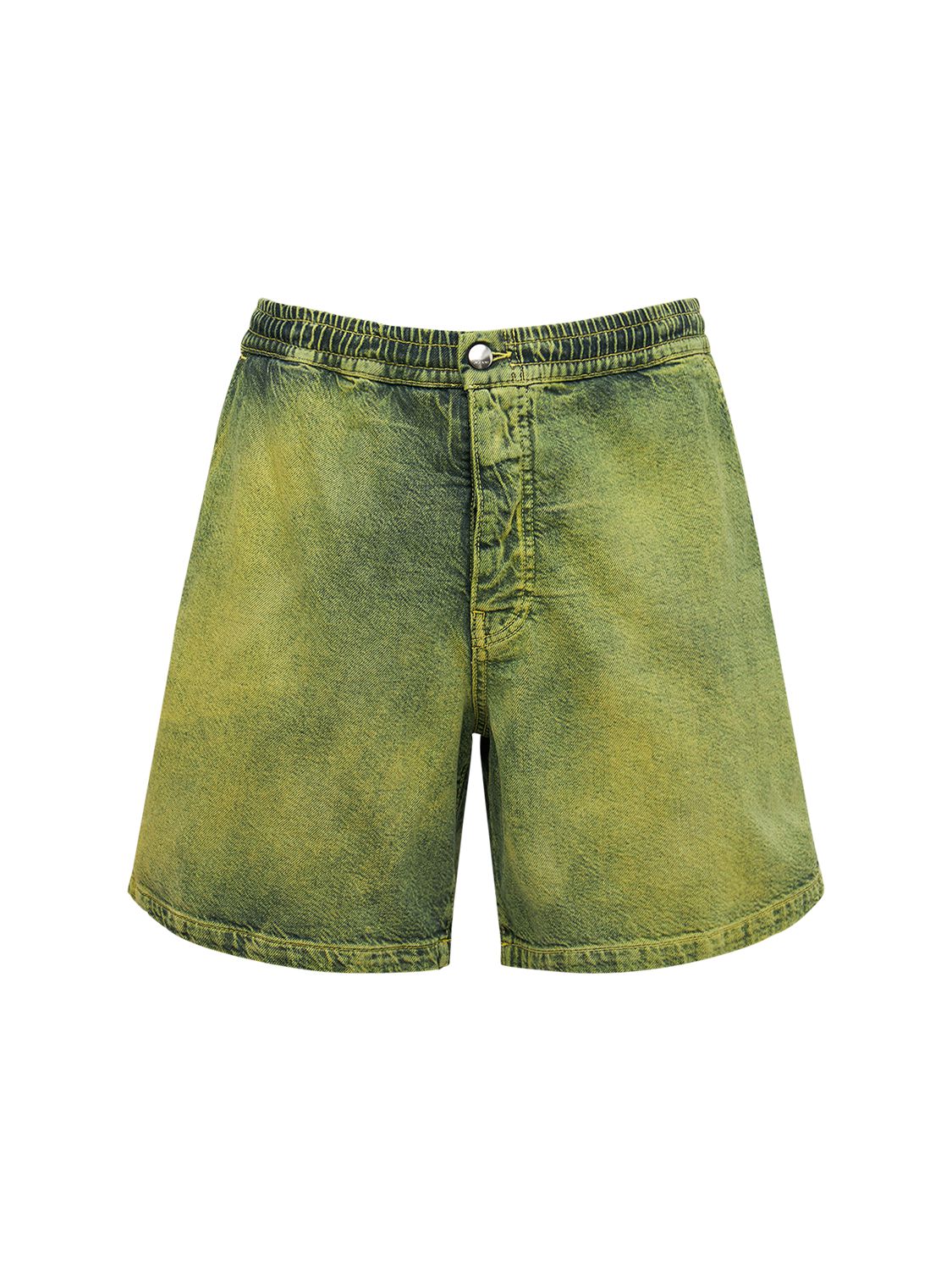 Marni - Marble dyed cotton denim shorts 