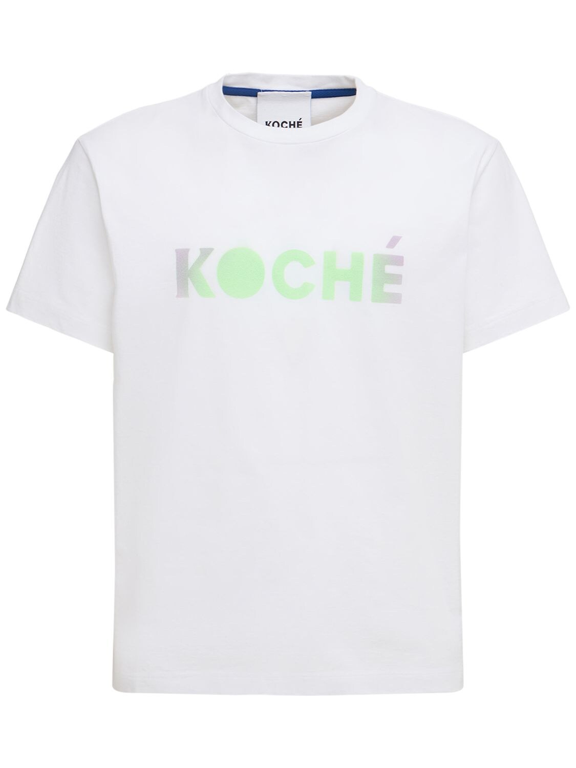 Koche' - Logo print cotton jersey t-shirt - White | Luisaviaroma