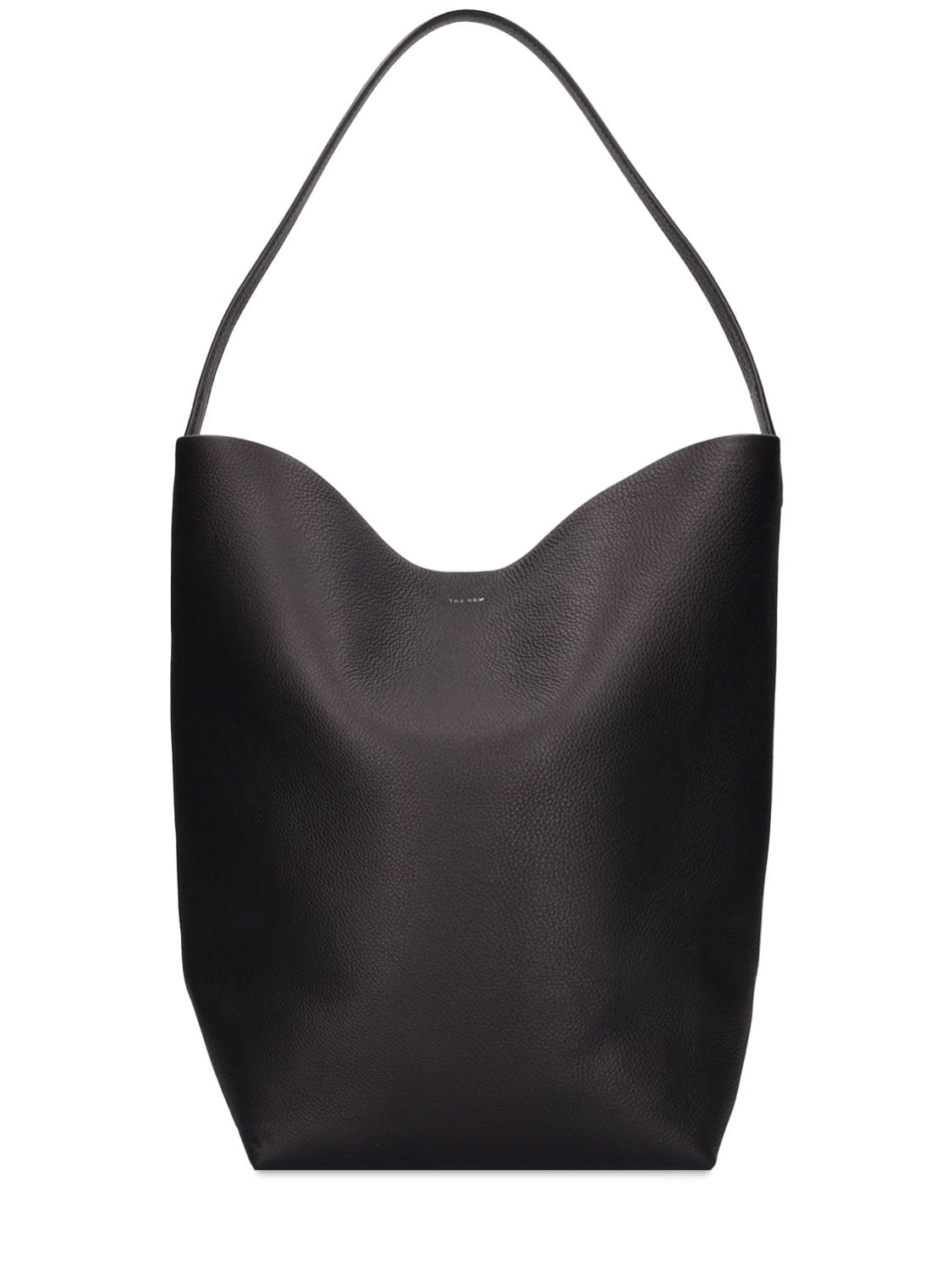 The Row Large Lux Park Leather Tote Bag In Black