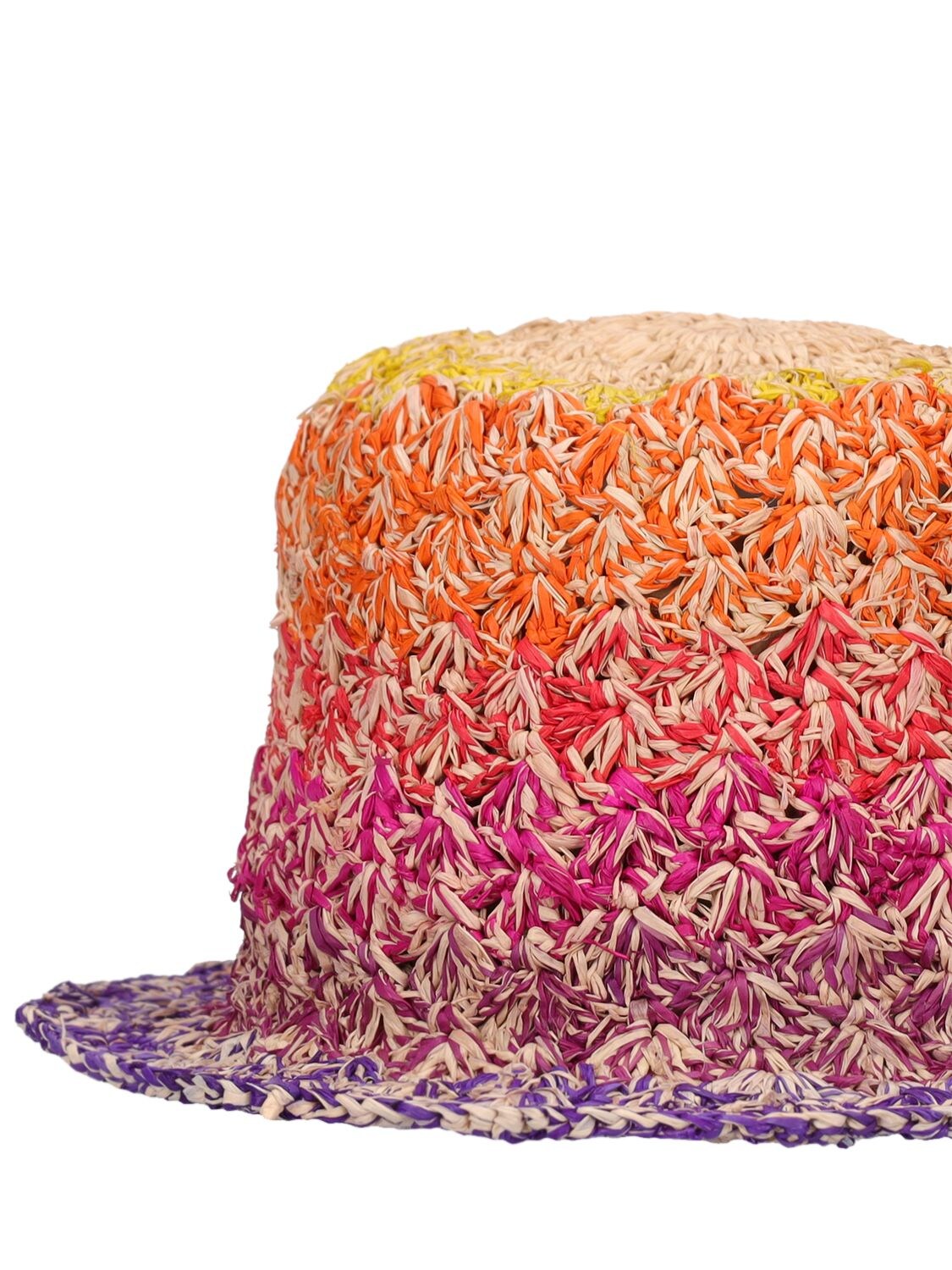 Isabel Marant Positano Multicolor Raffia Bucket Hat | ModeSens