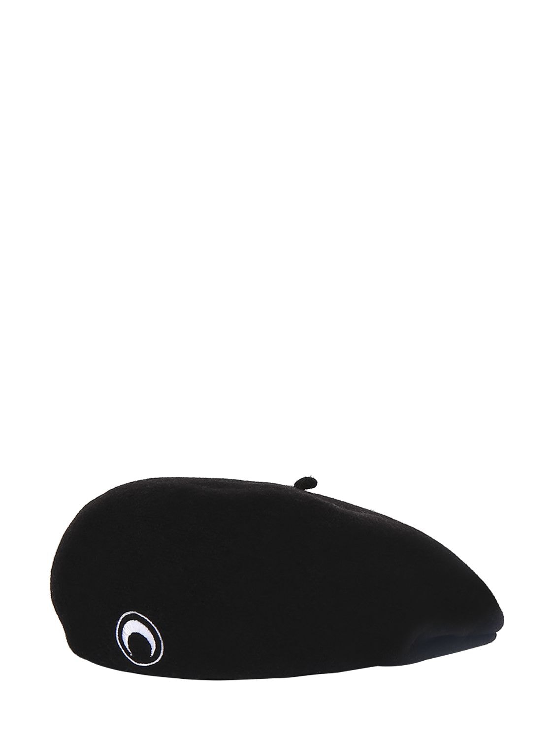 Logo Embroidered Wool Beret Hat