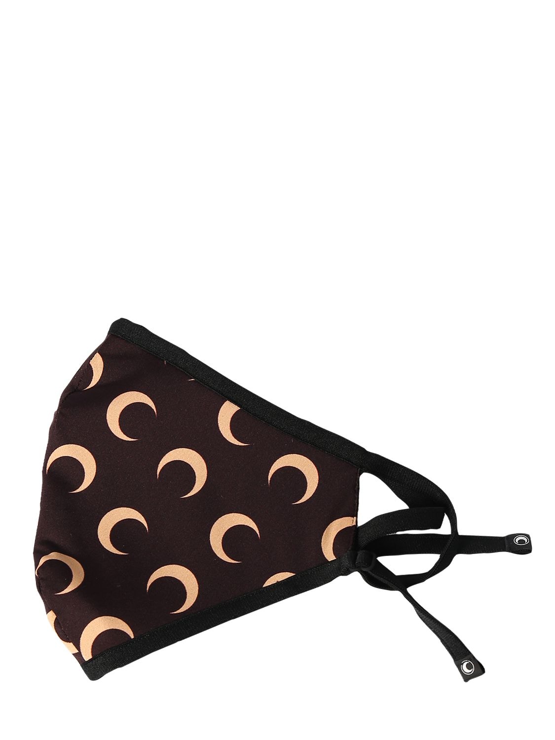 Shop Marine Serre Printed Logo Recycled Daily Mask In Moon Brown