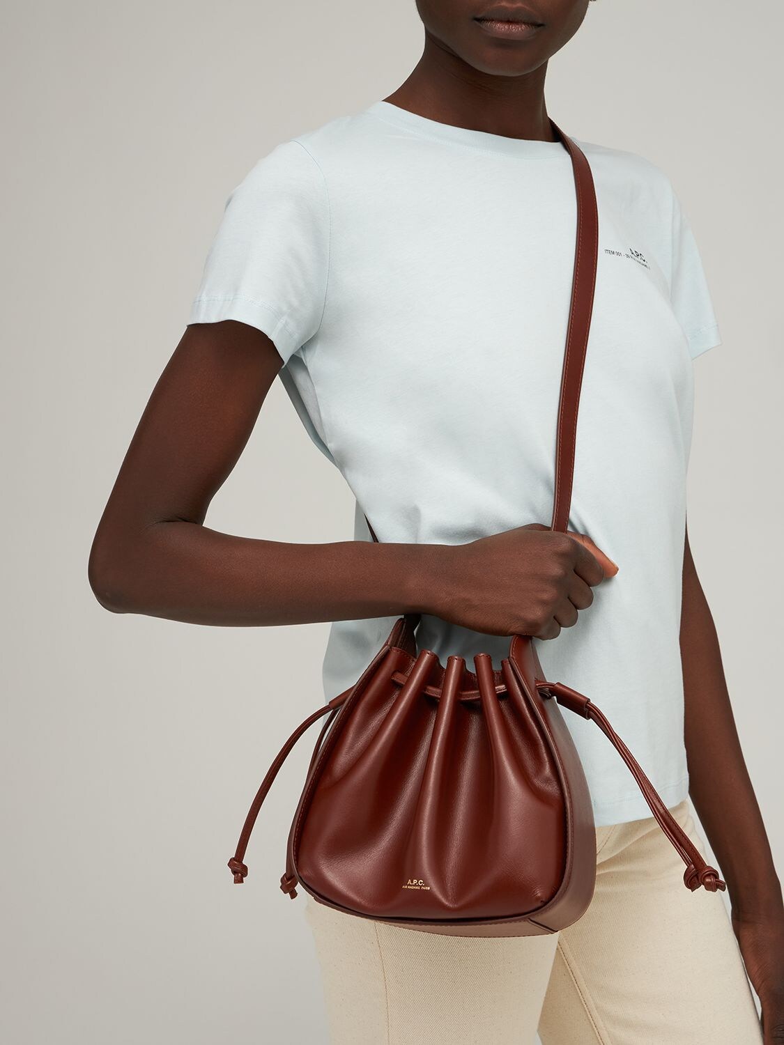 Buy A.p.c. Ella Mini Leather Shoulder Bag - Black At 30% Off