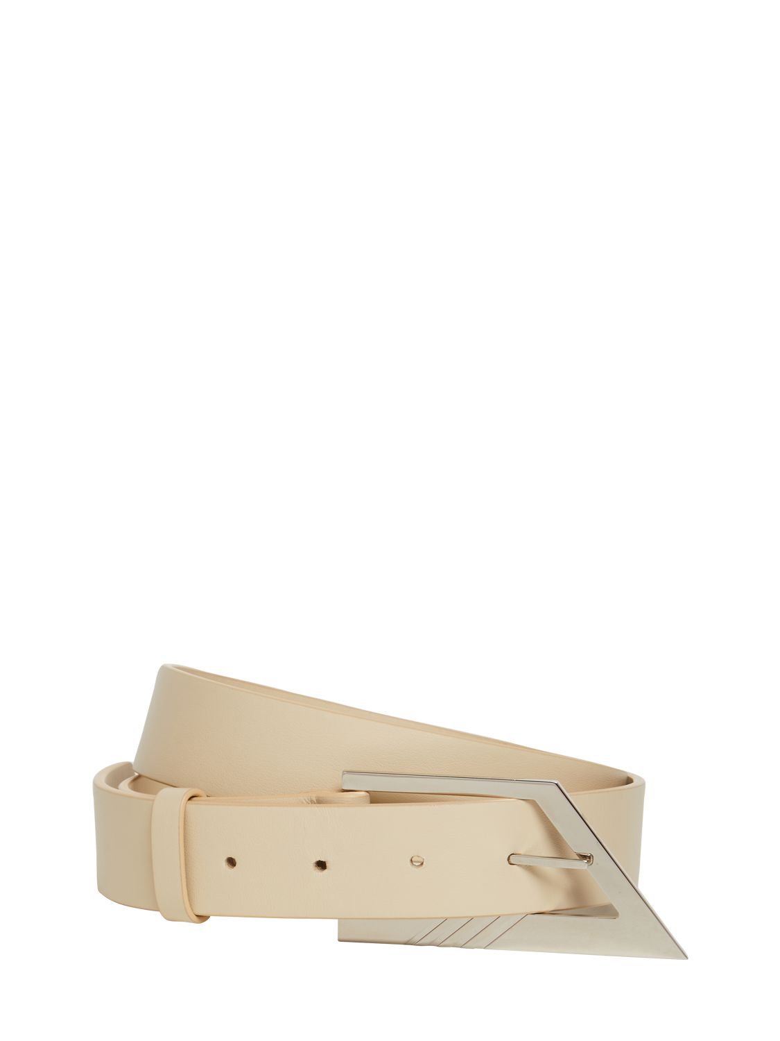 3 Cm Breiter Ledergürtel Mit Logo Und Anhänger