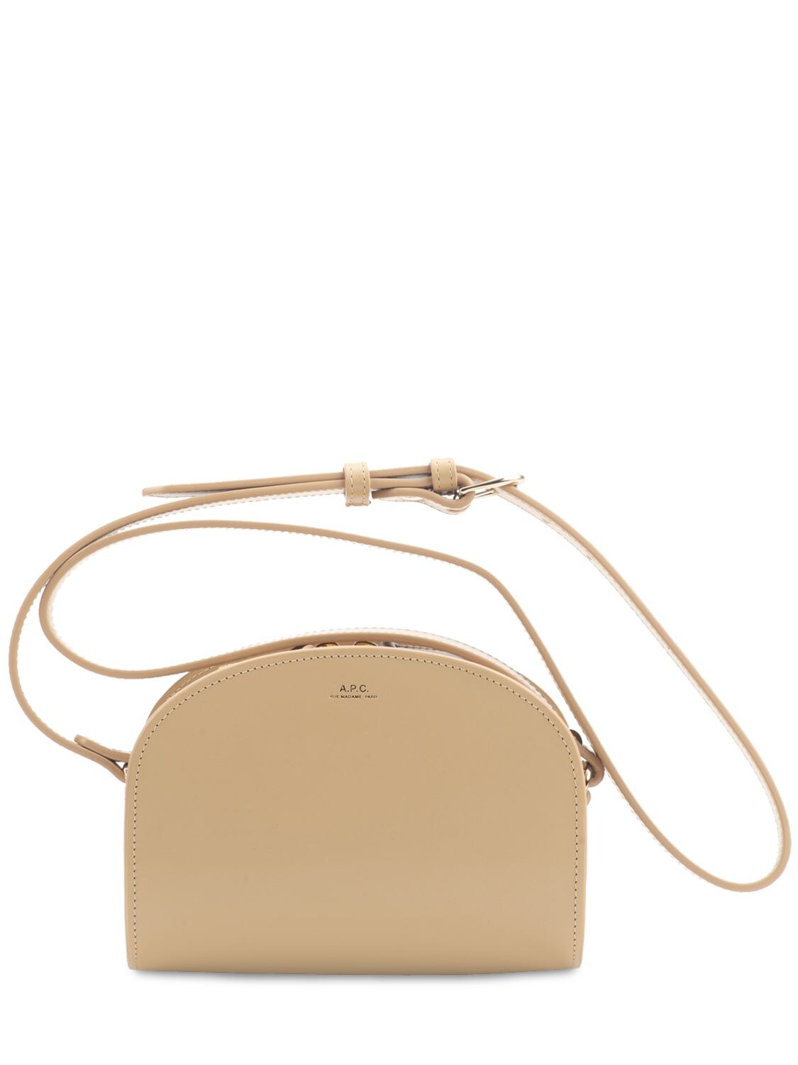 A.P.C. Demi Lune Mini Leather Shoulder Bag Retail $500