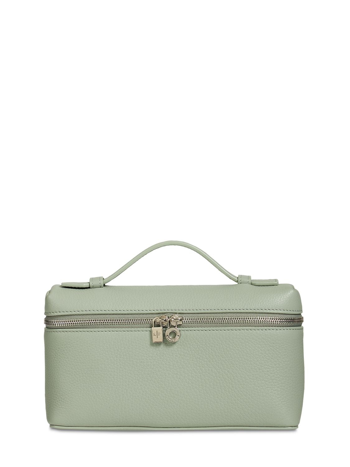 Loro Piana L19 Leather Top Handle Bag In Eucalyptus | ModeSens