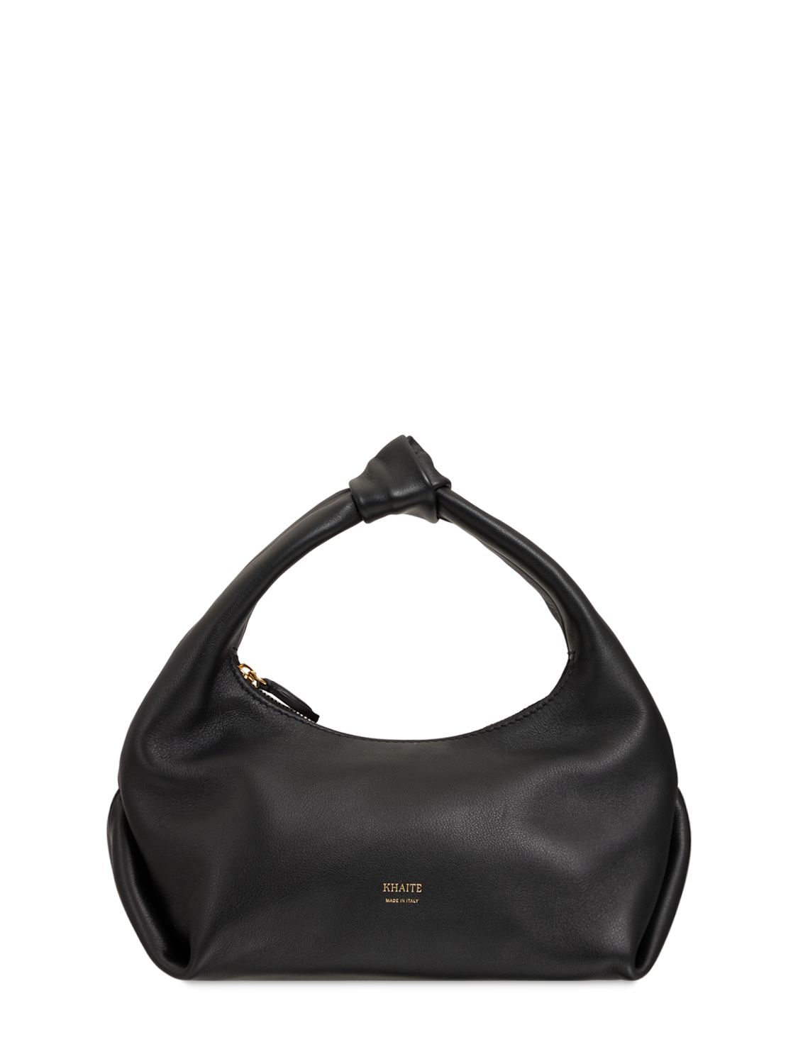 Khaite - Small beatrice smooth leather hobo bag - Black | Luisaviaroma