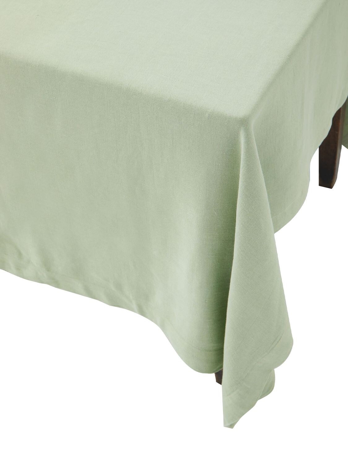 Shop Tekla Linen Tablecloth In Green