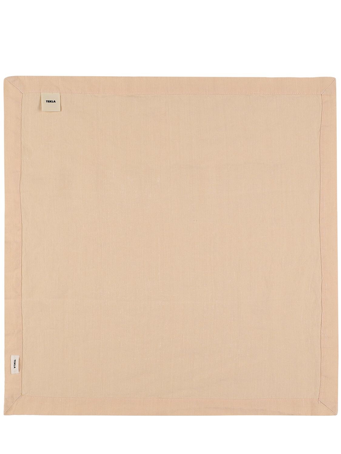 Shop Tekla Set Of 4 Linen Napkins In Beige