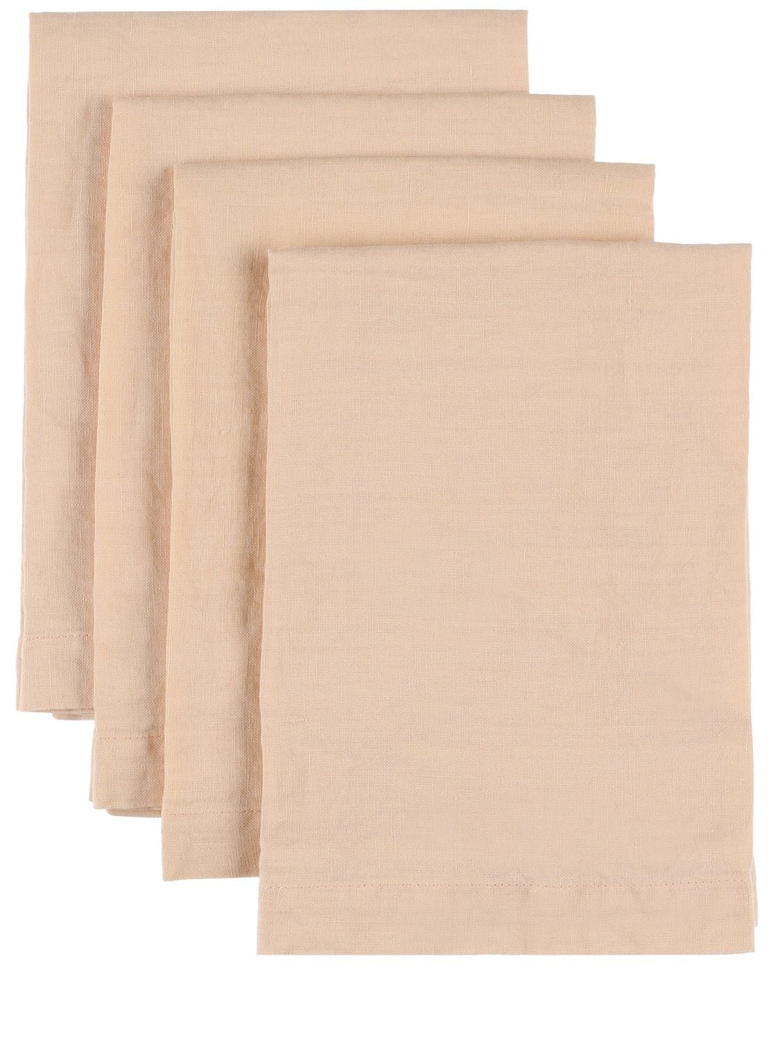 Image of Set Of 4 Linen Napkins
