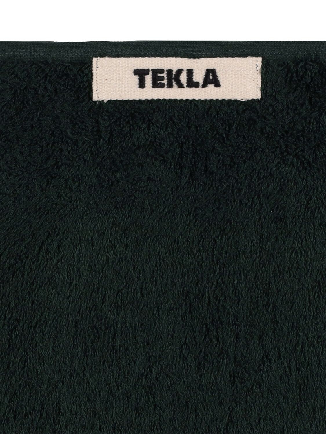 Shop Tekla Set Of 3 Organic Cotton Towels In Green