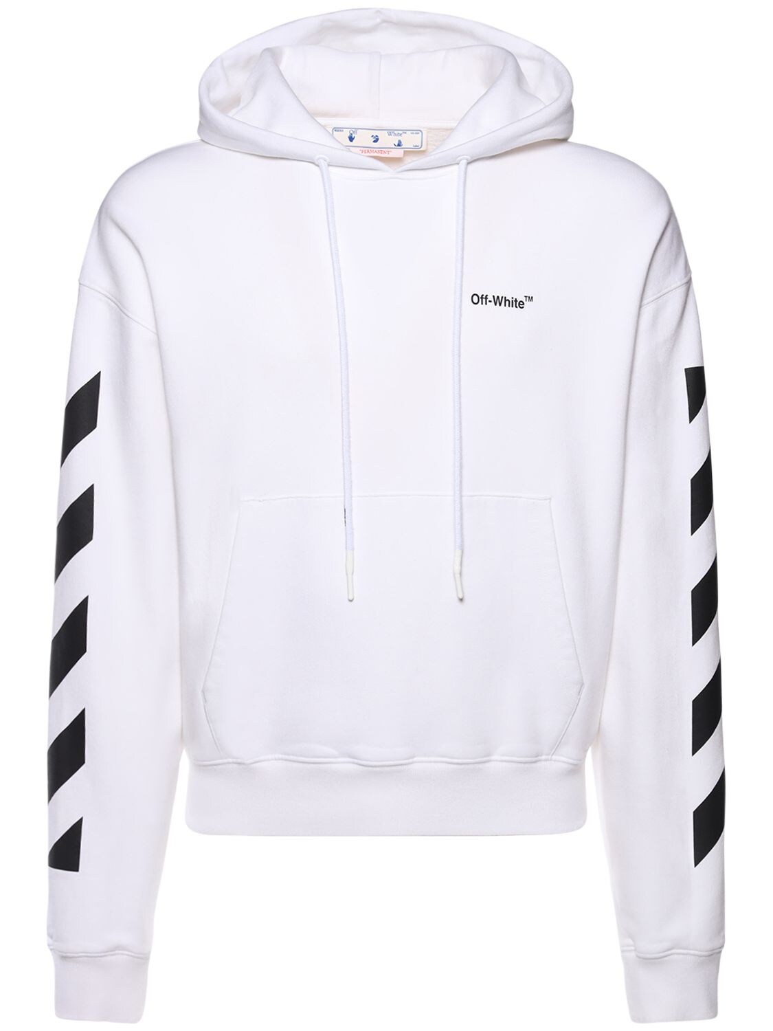 OFF-WHITE DIAG COTTON JERSEY HOODIE