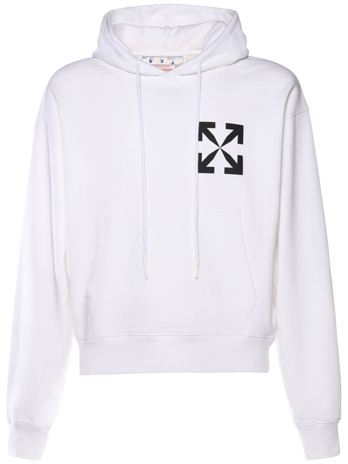 OFF-WHITE SINGLE ARROW COTTON JERSEY HOODIE