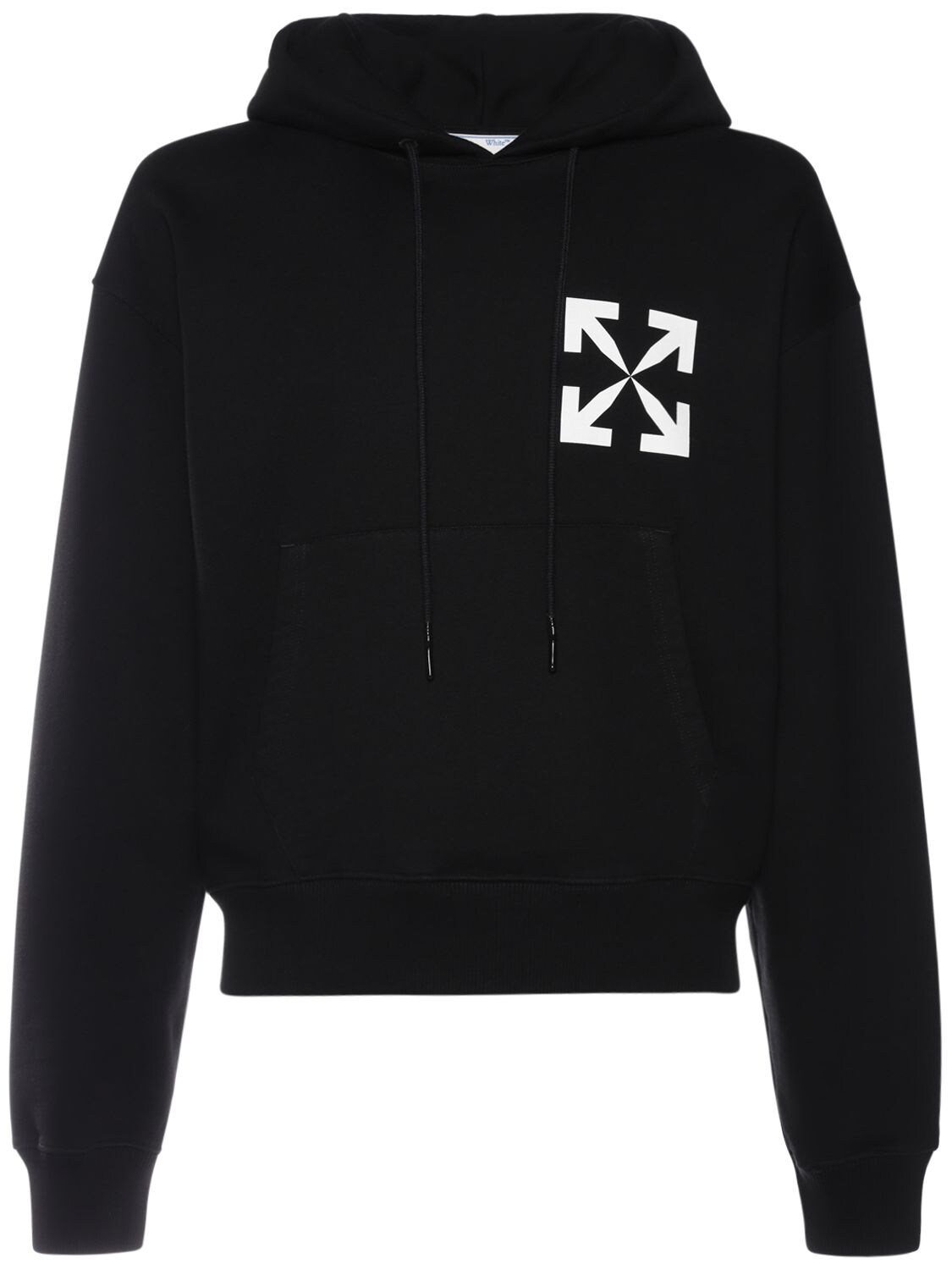 OFF-WHITE SINGLE ARROW COTTON JERSEY HOODIE