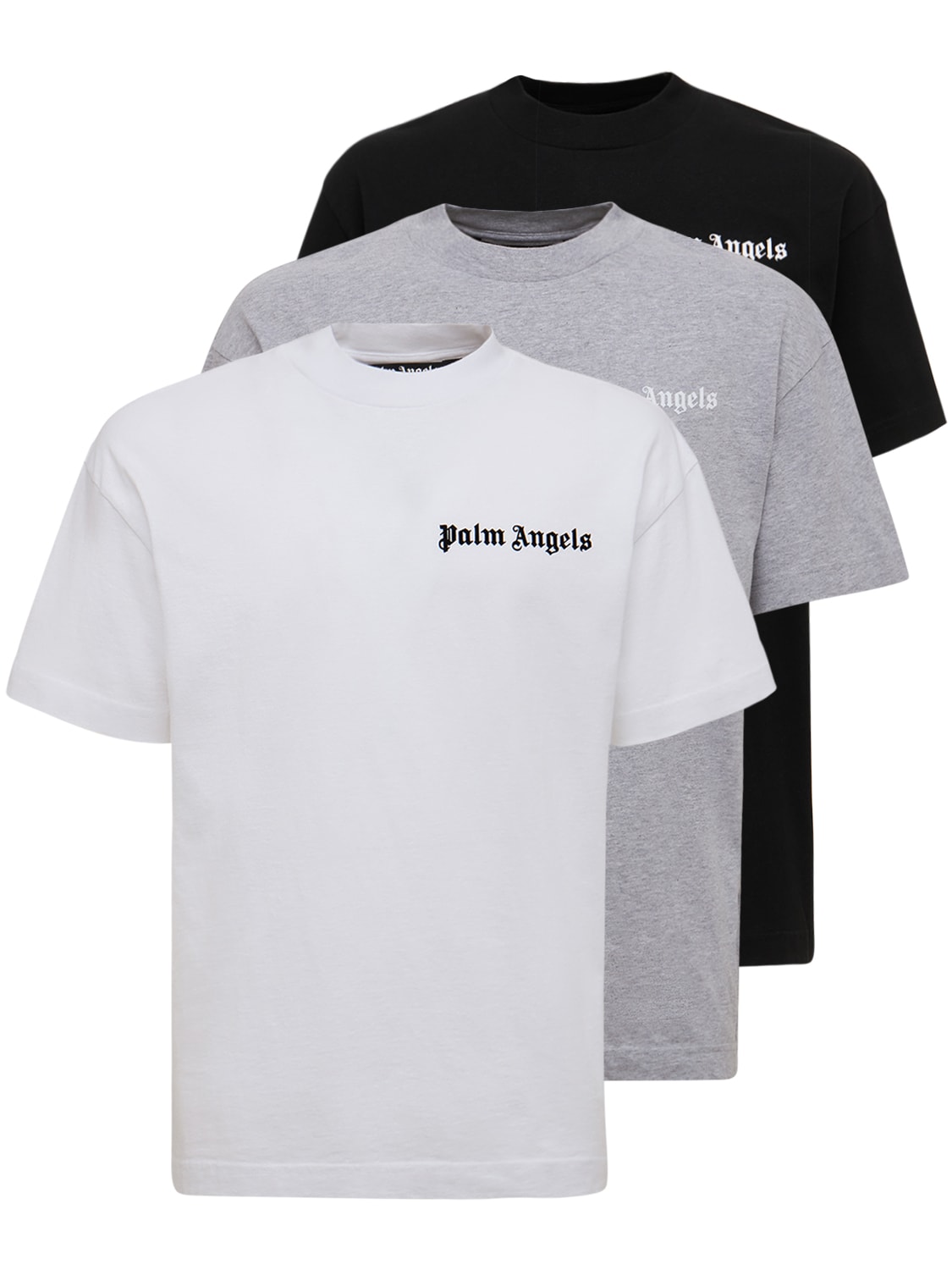 Pack Of 3 Logo Print Cotton T-shirts