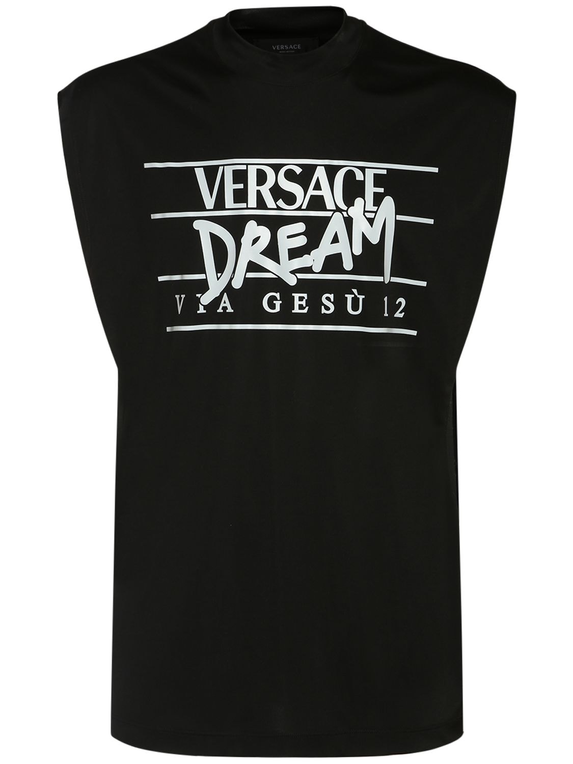 Versace - Versace dream print tank top - Black/White | Luisaviaroma