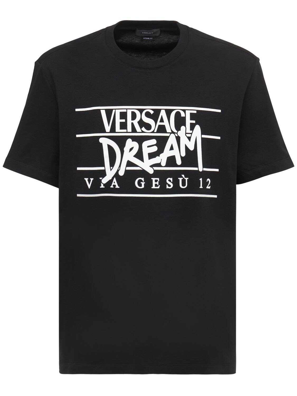 VERSACE DREAM PRINT COTTON T-SHIRT