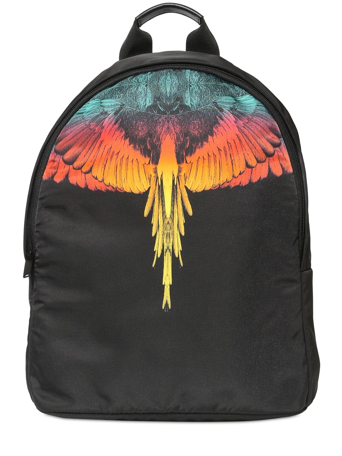 Marcelo Burlon County Of Milan Icon Wings Print Nylon Backpack In Schwarz,rot